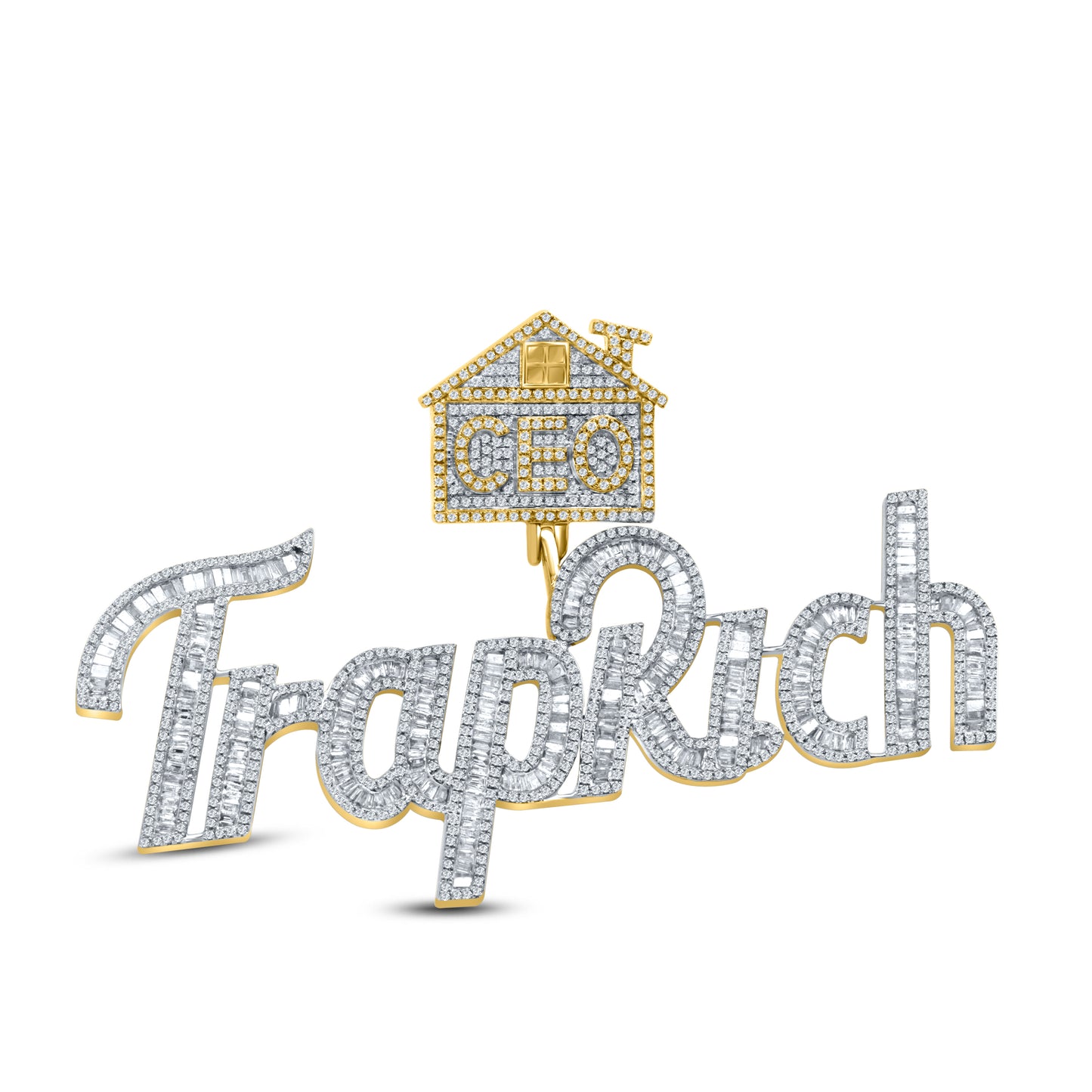 10kt Yellow Gold 4.29 CTW Diamond Charm Pendant