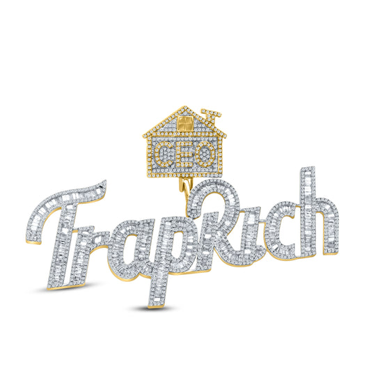 10kt Yellow Gold 4.29 CTW Diamond Charm Pendant