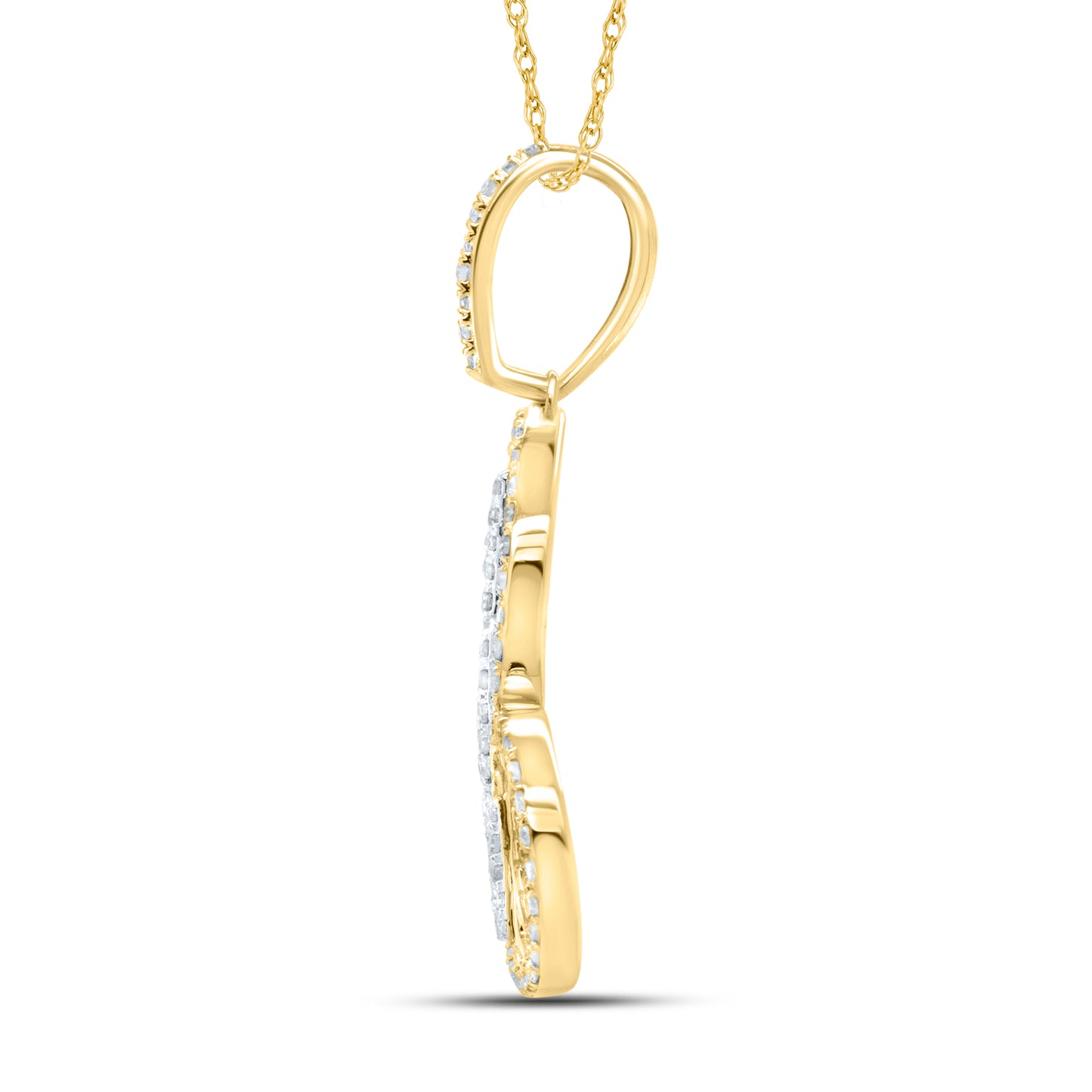 10kt Yellow Gold 0.32 CTW Mom Diamond Pendant