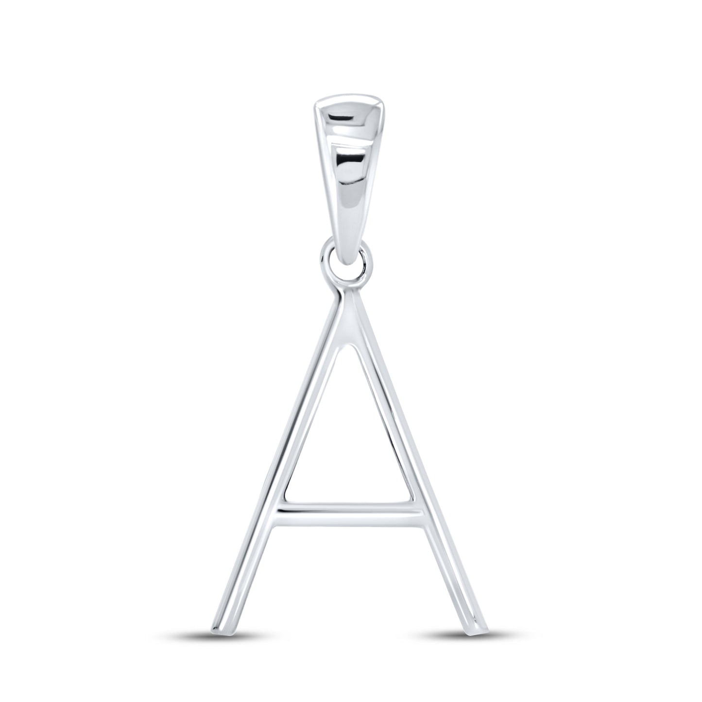 Silver 0.07 CTW Diamond Initial A Charm