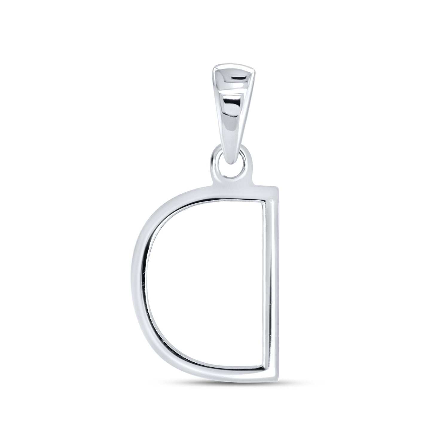 Silver 0.09 CTW Diamond Initial D Charm