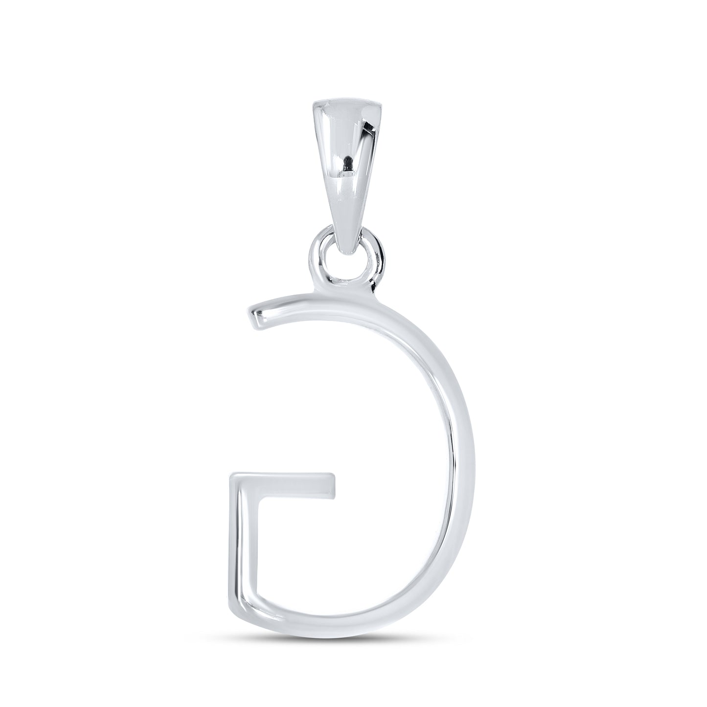 Silver 0.08 CTW Diamond Initial G Charm