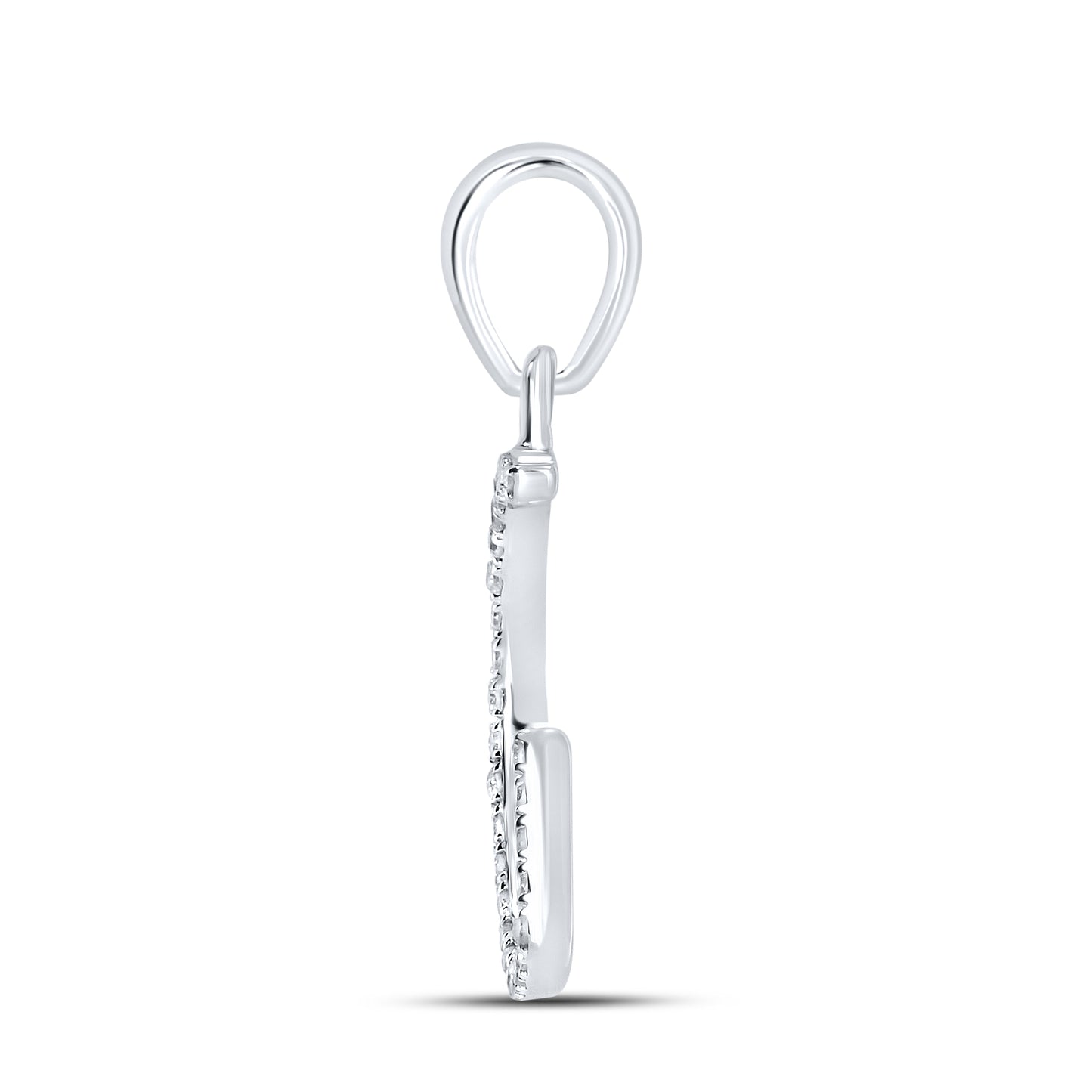 Silver 0.08 CTW Diamond Initial G Charm