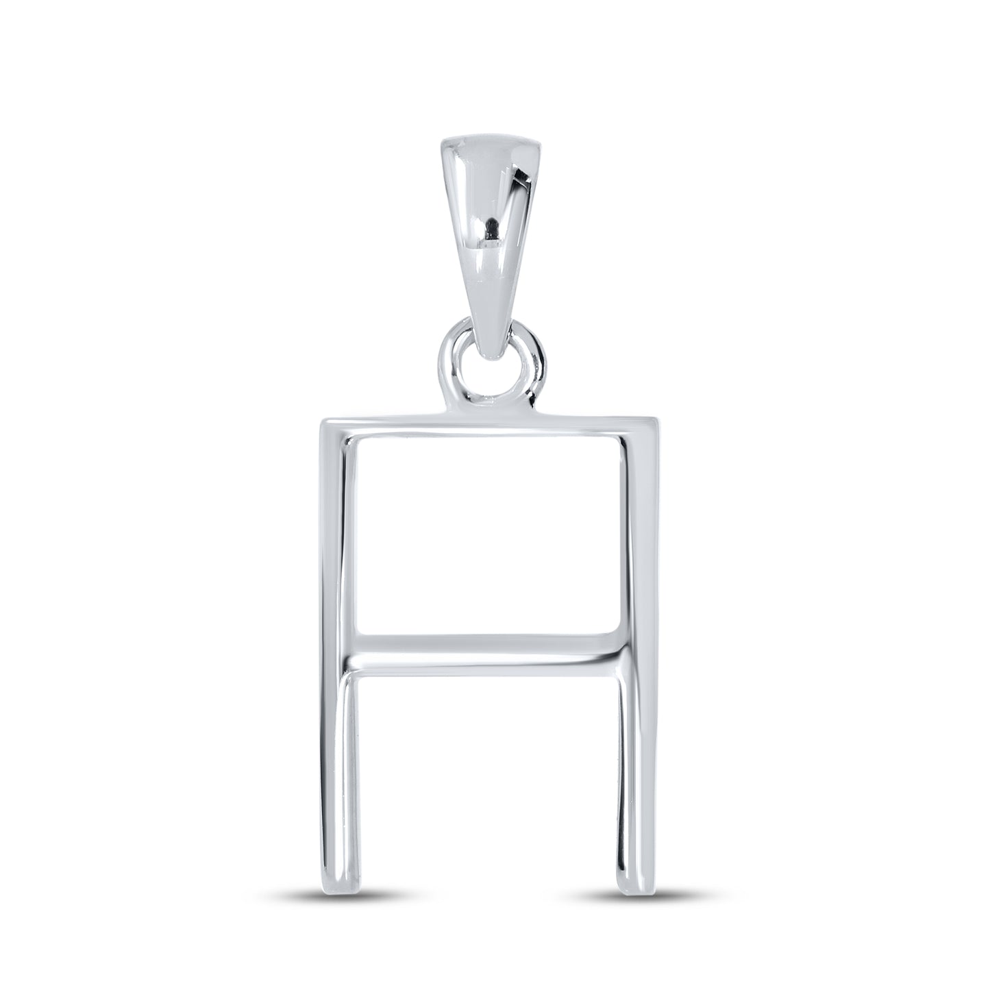 Silver 0.08 CTW Diamond Initial H Charm