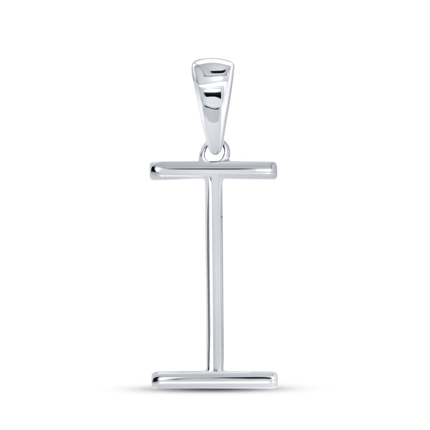 Silver 0.07 CTW Diamond Initial I Charm
