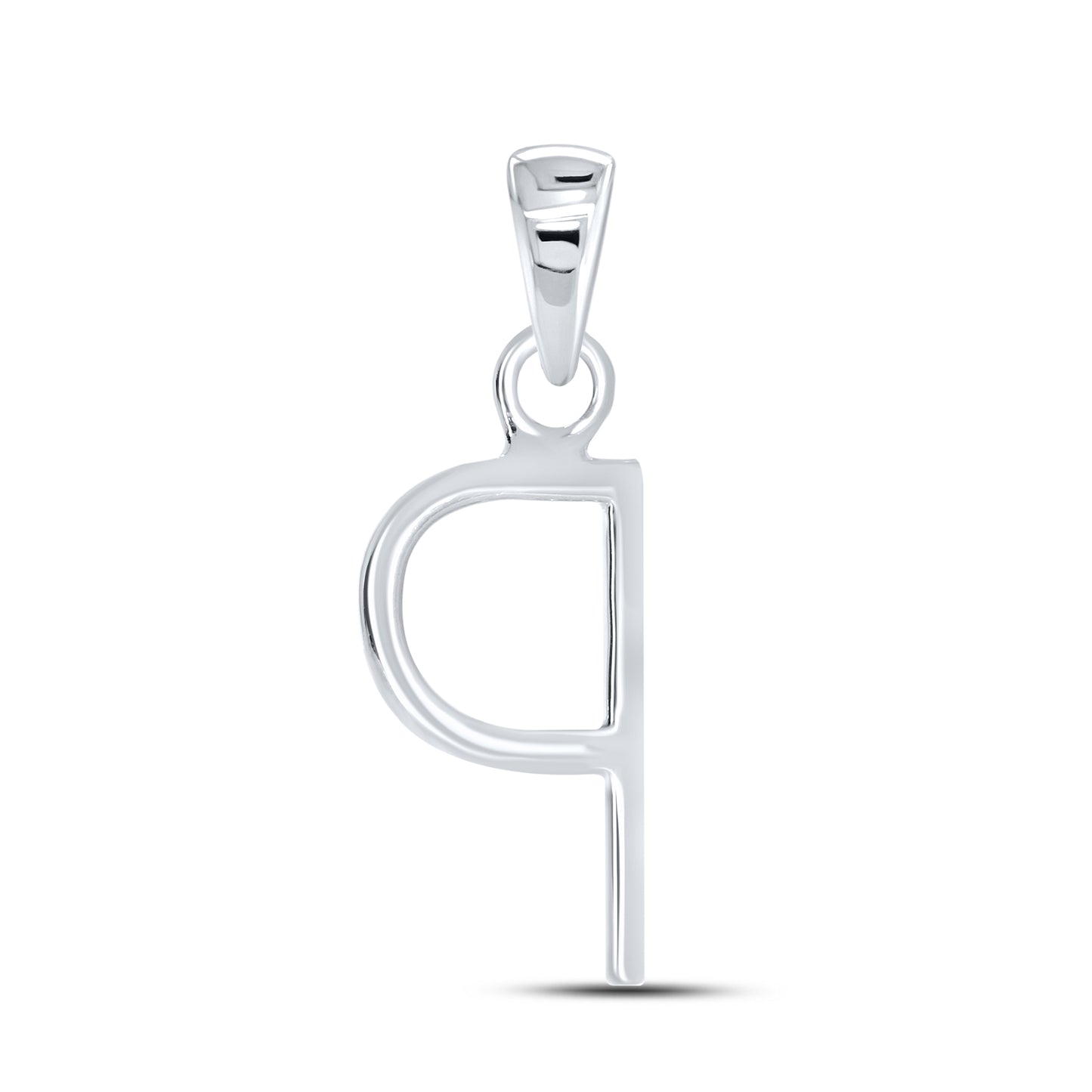 Silver 0.08 CTW Diamond Initial P Charm