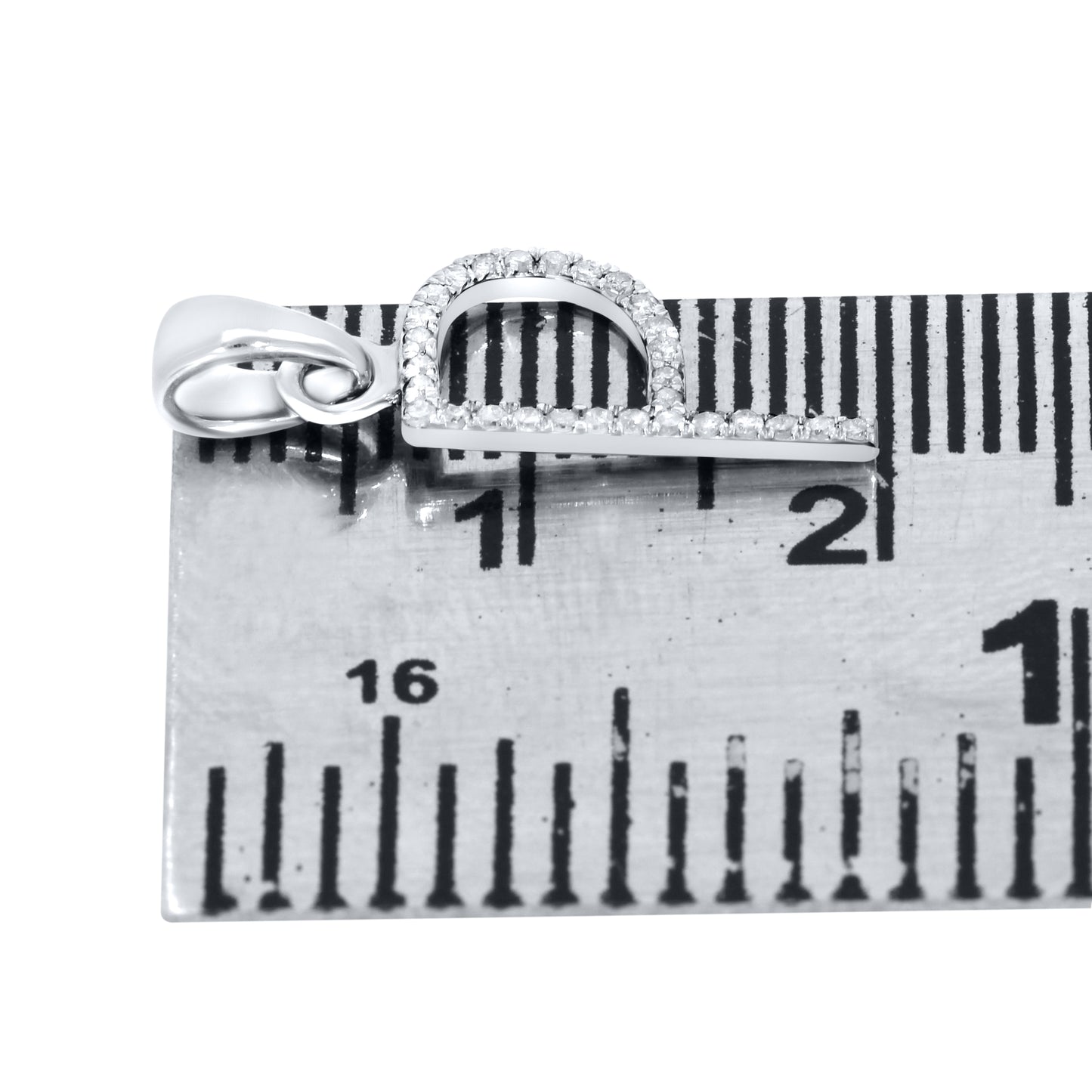 Silver 0.08 CTW Diamond Initial P Charm