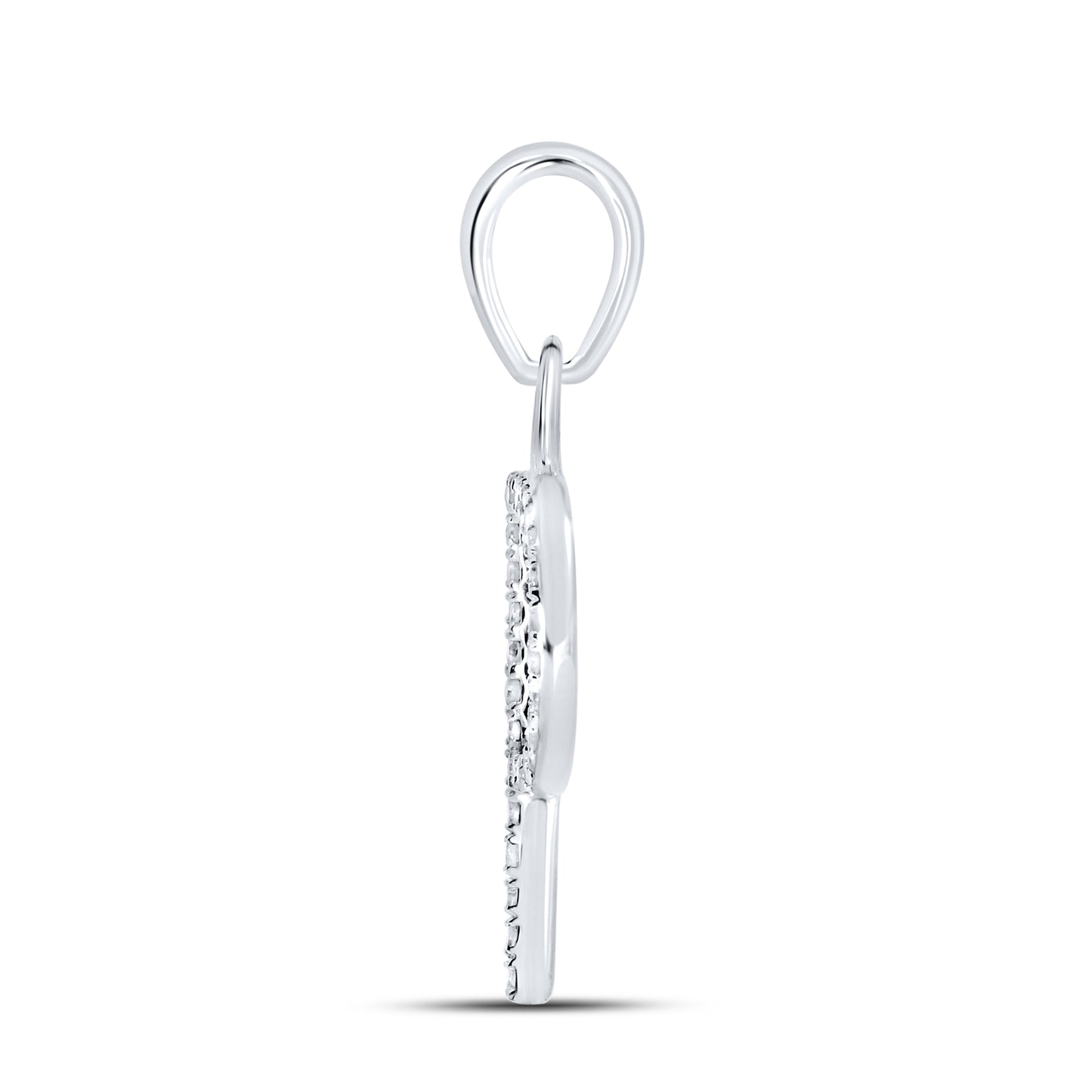 Silver 0.08 CTW Diamond Initial P Charm