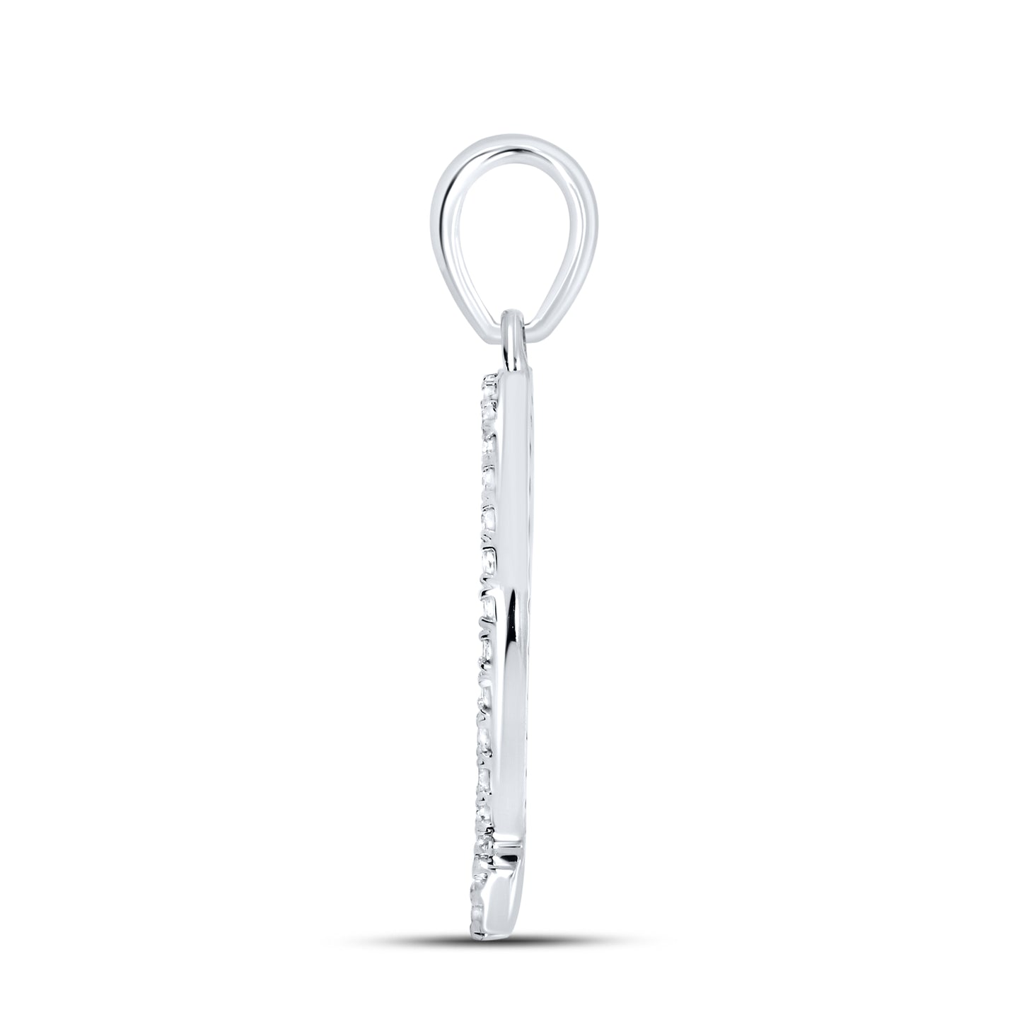 Silver 0.12 CTW Diamond Initial Q Charm