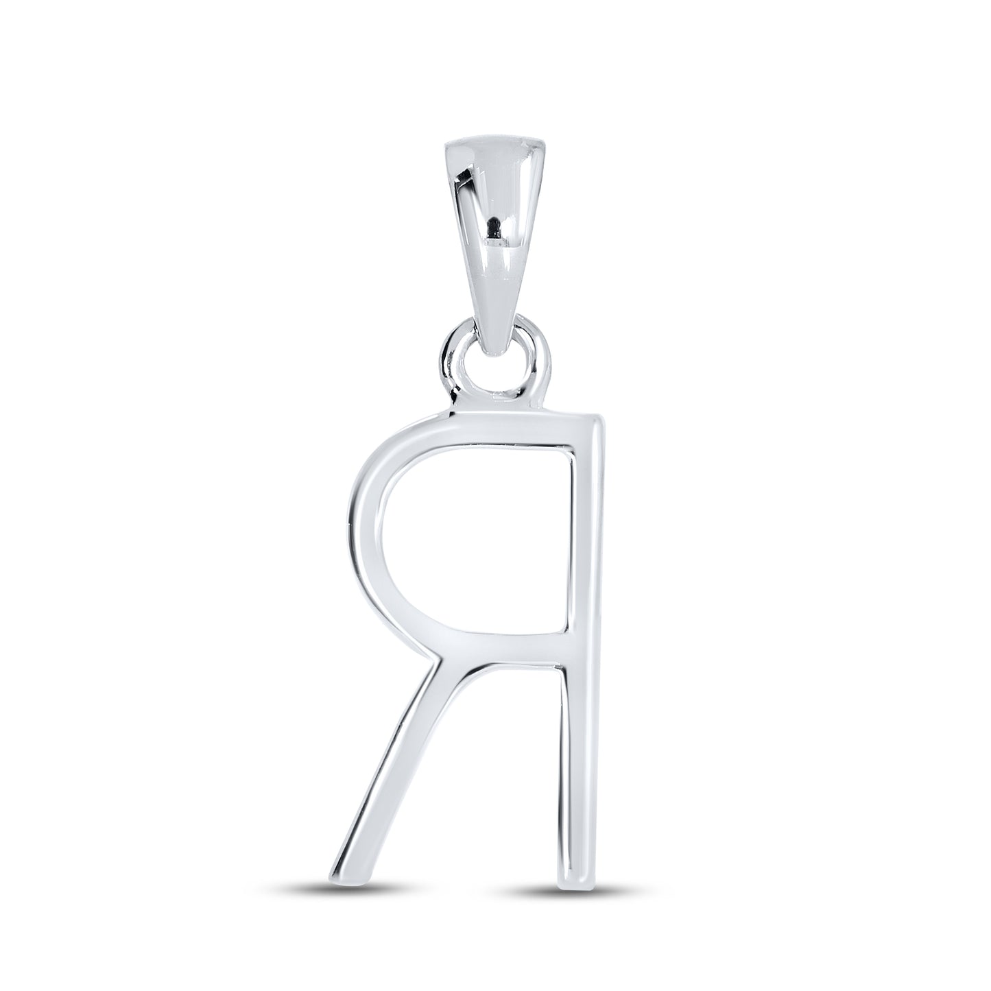 Silver 0.10 CTW Diamond Initial R Charm