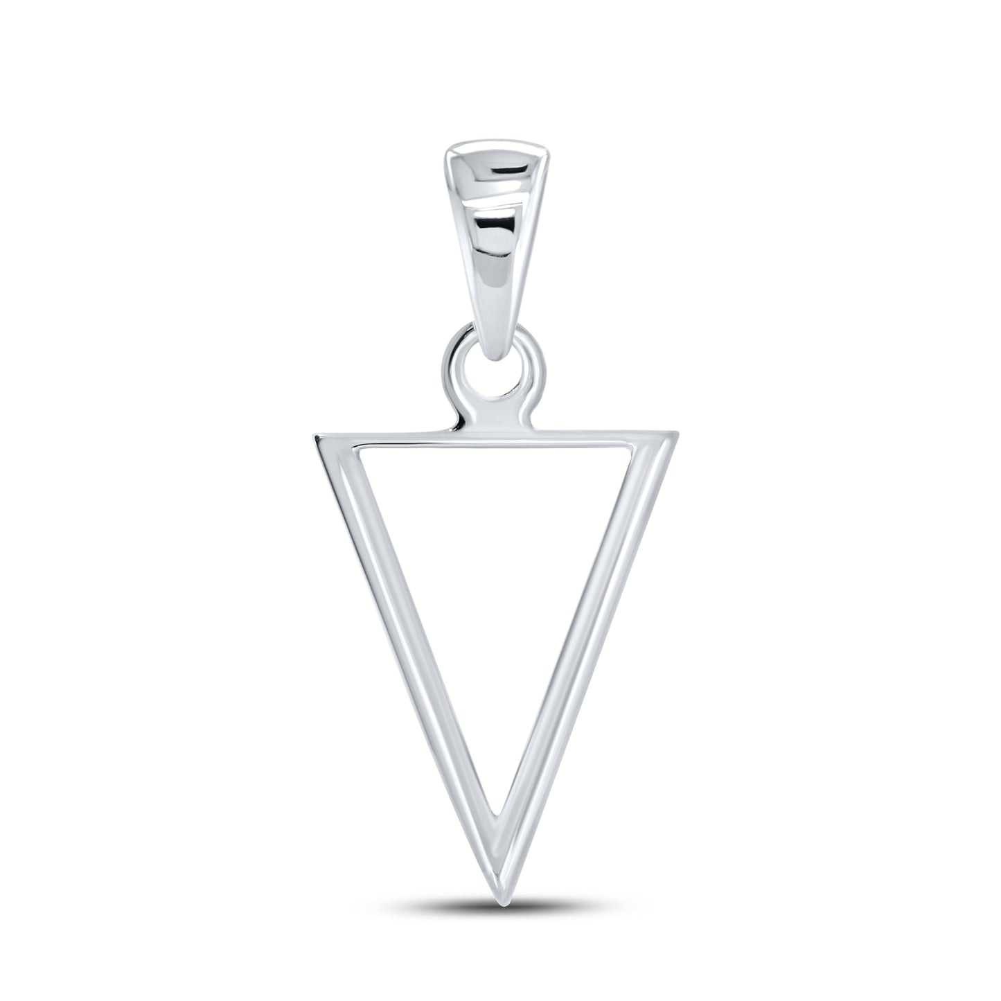 Silver 0.06 CTW Diamond Initial V Charm