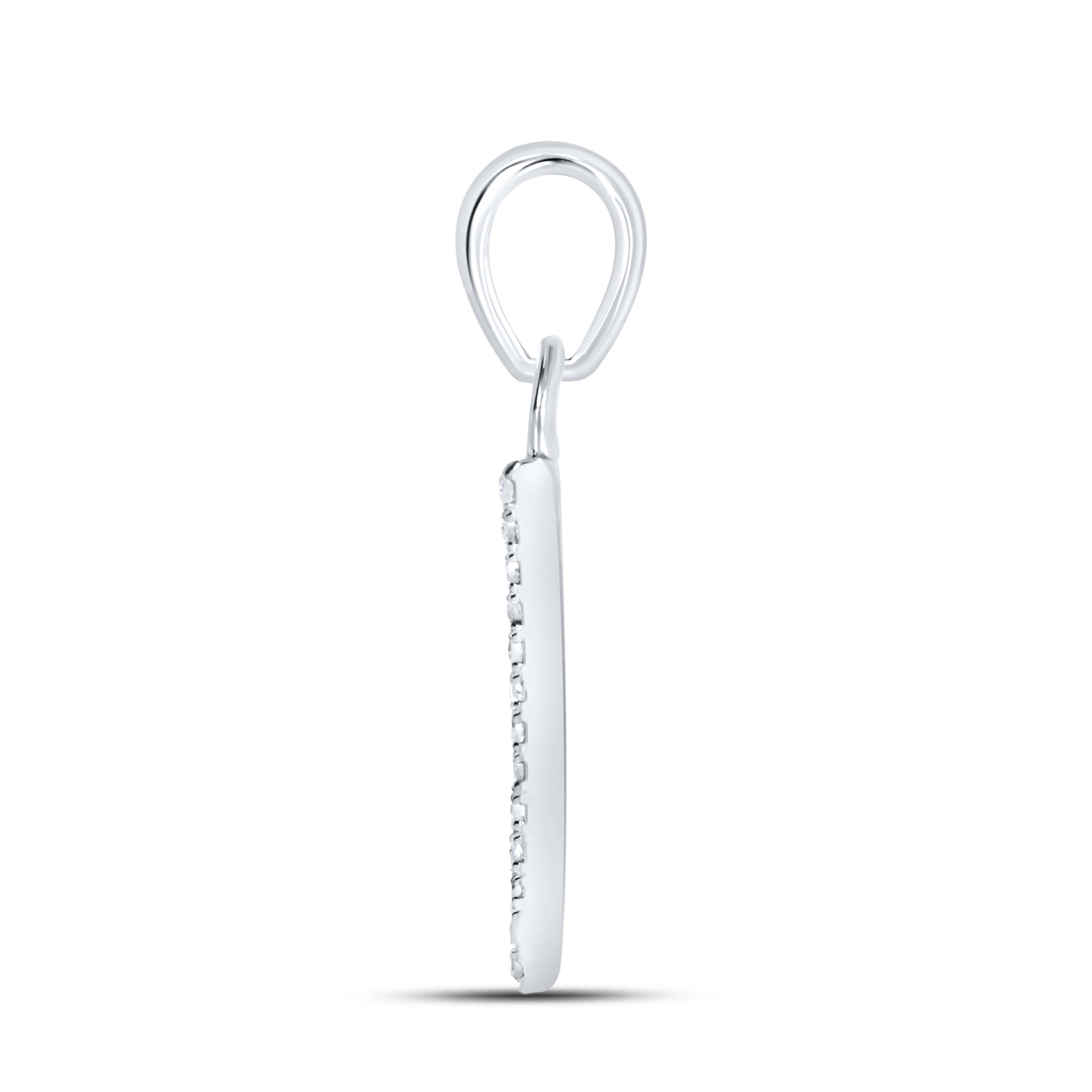 Silver 0.06 CTW Diamond Initial V Charm