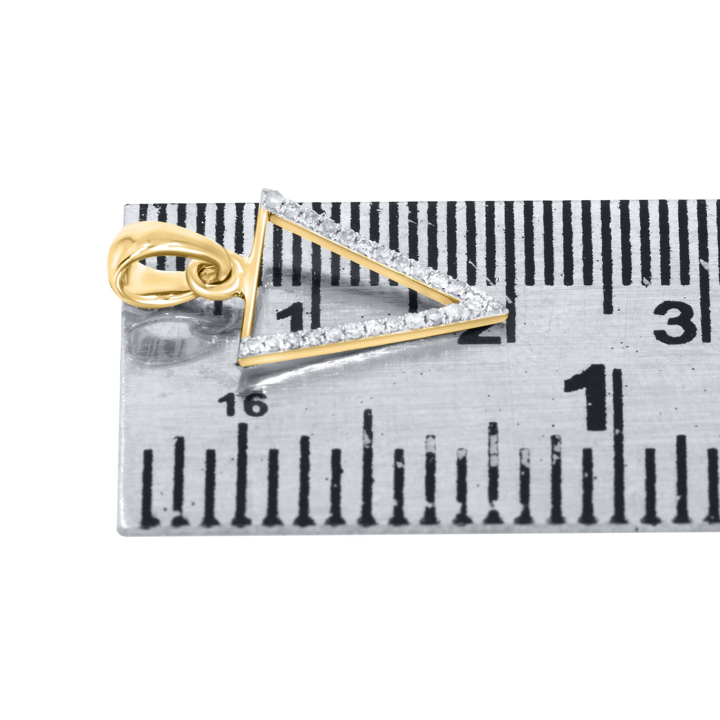10kt Yellow Gold 0.06 CTW Diamond Initial V charm