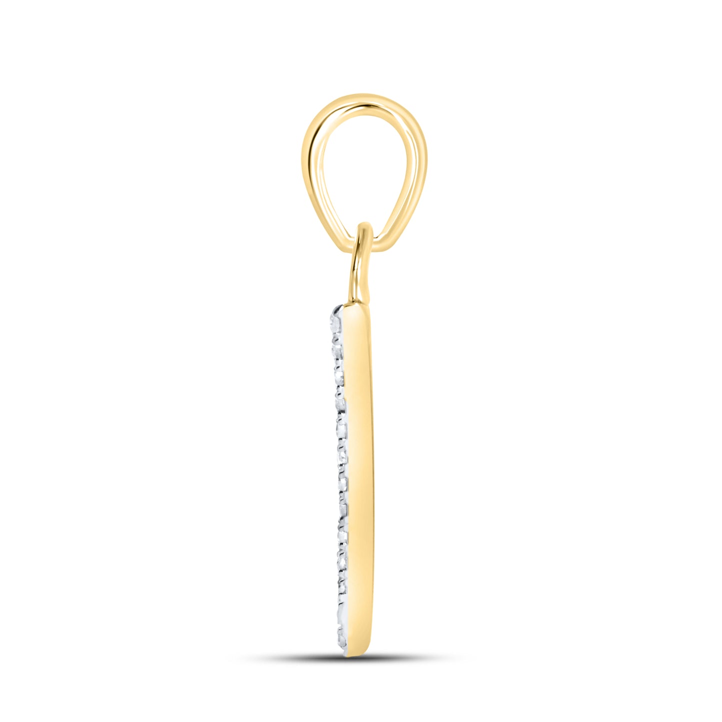 10kt Yellow Gold 0.06 CTW Diamond Initial V charm