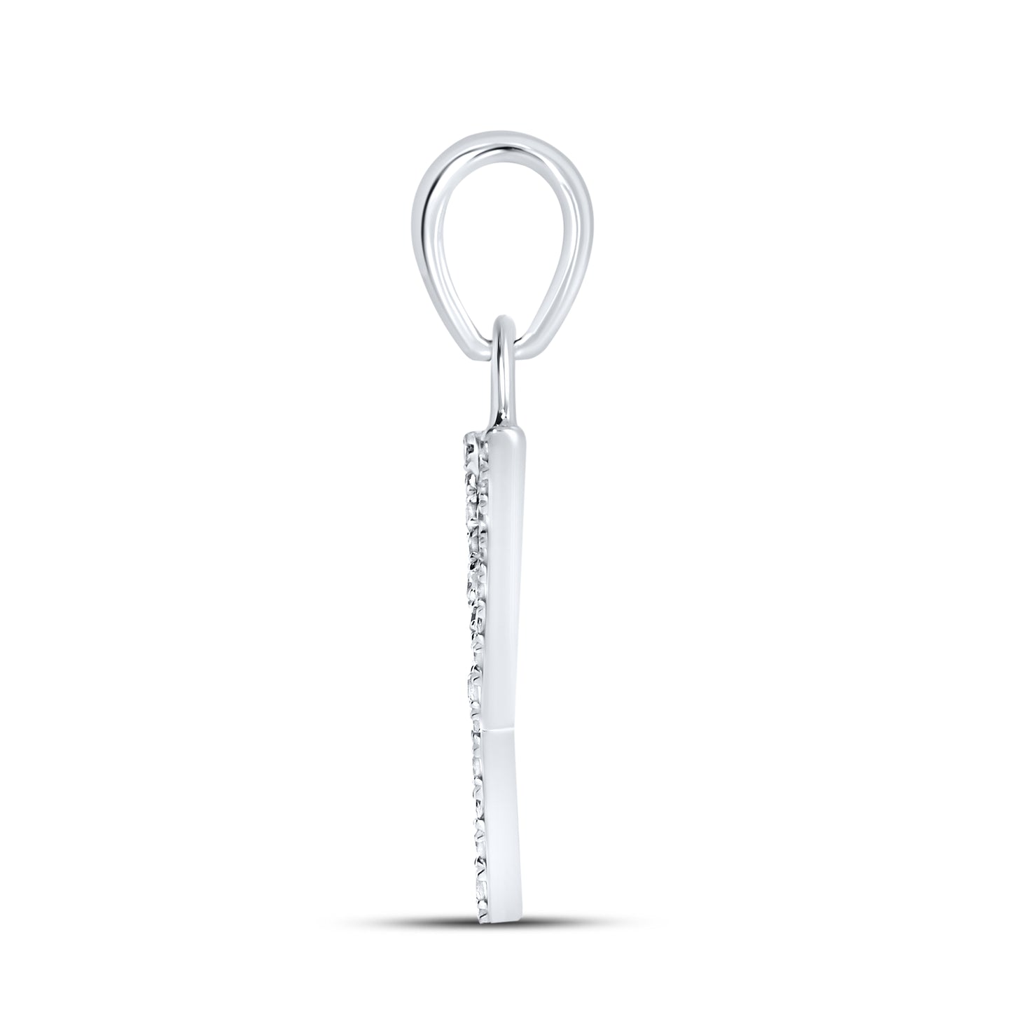 Silver 0.06 CTW Diamond Initial Y Charm