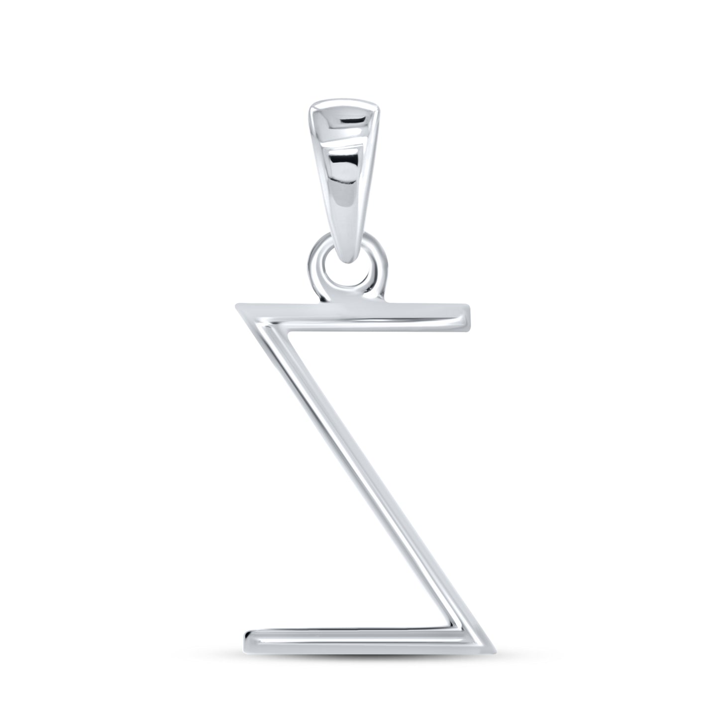 10kt white Gold 0.08 CTW Diamond Initial Z charm