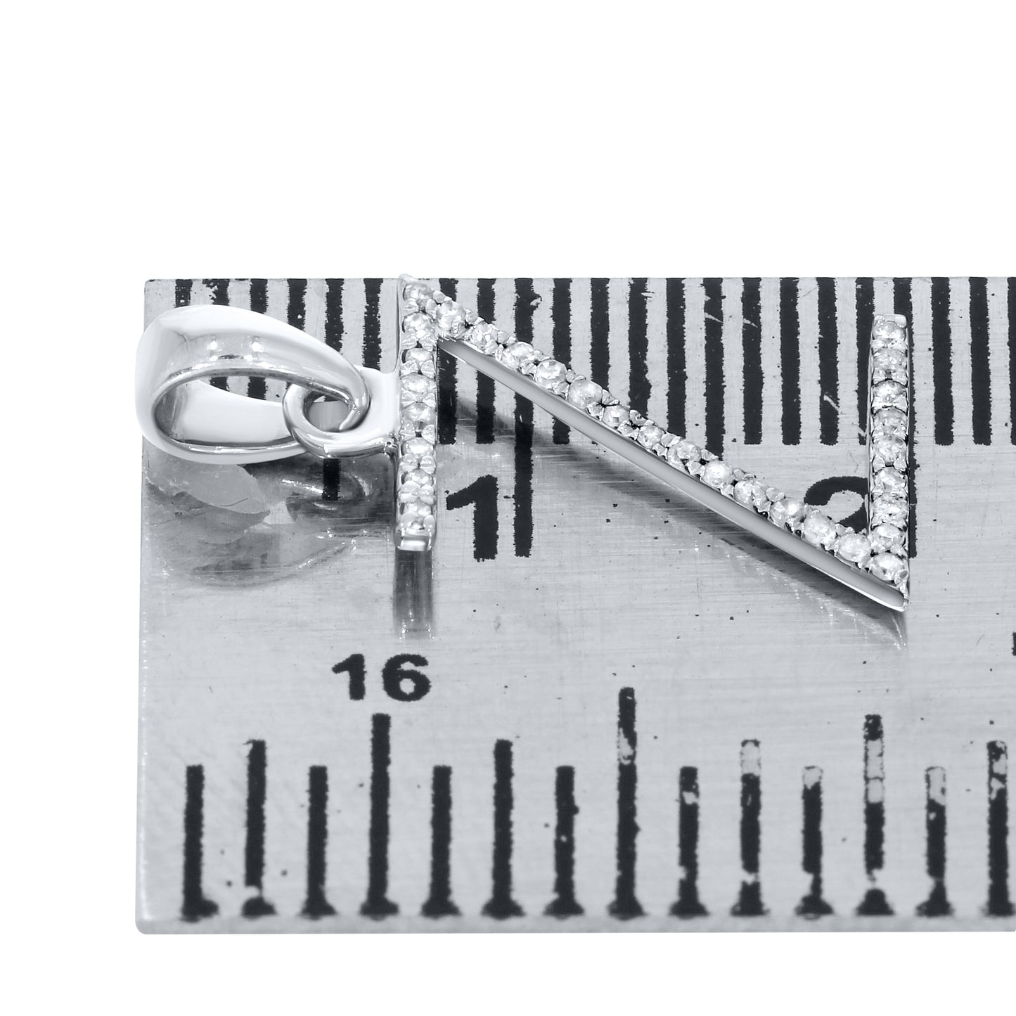 10kt white Gold 0.08 CTW Diamond Initial Z charm