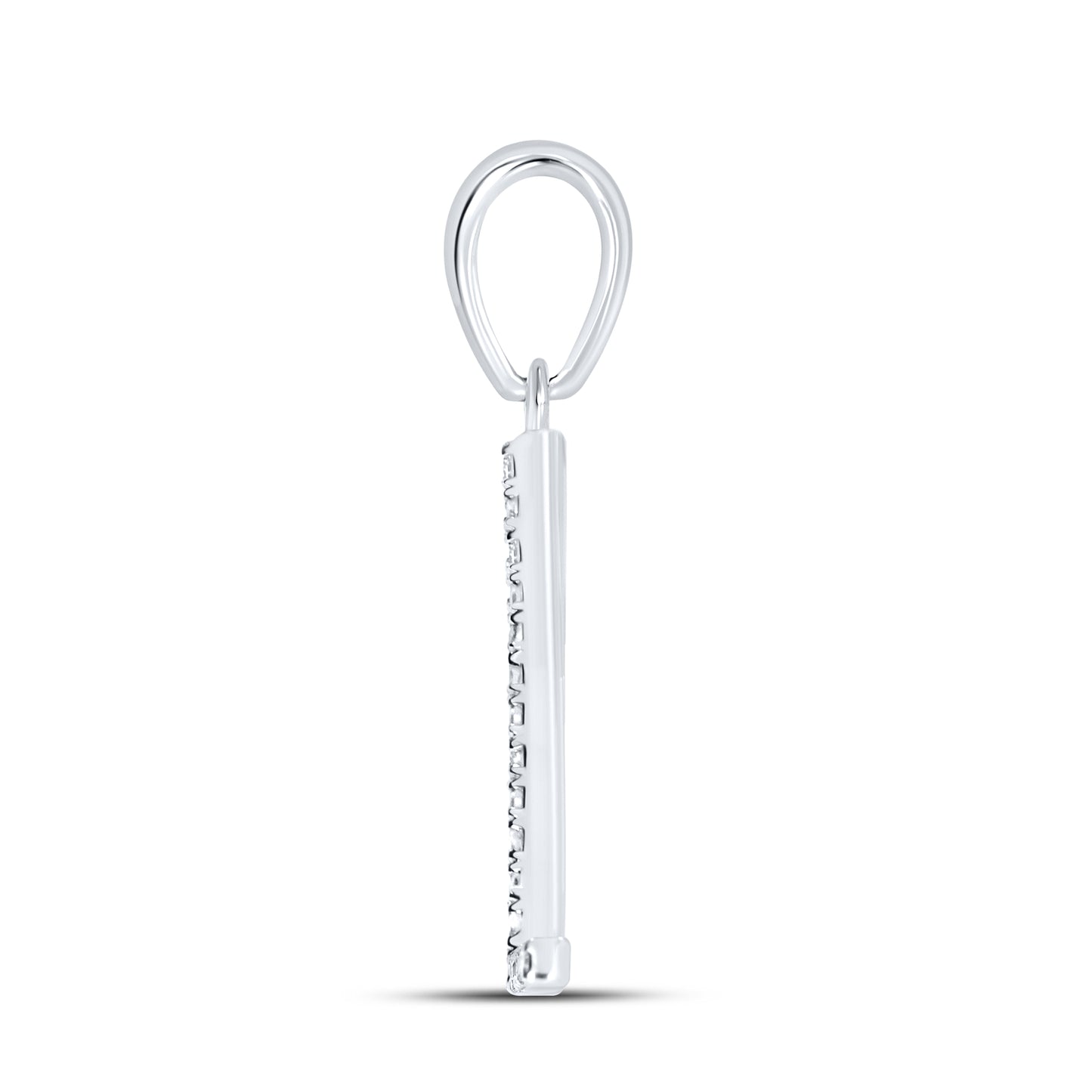 10kt white Gold 0.08 CTW Diamond Initial Z charm