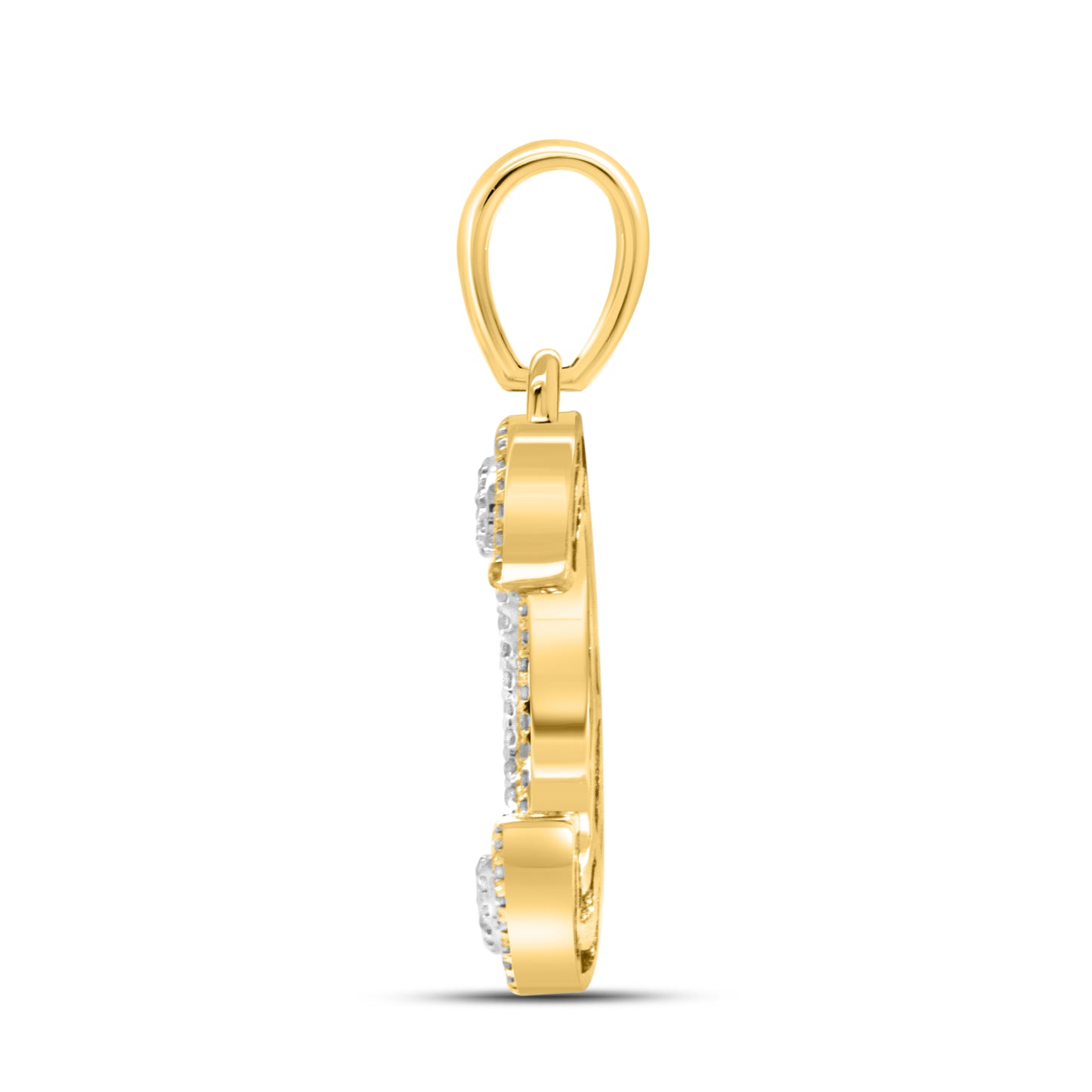 10kt yellow gold 0.34ctw Diamond Initial C Charm