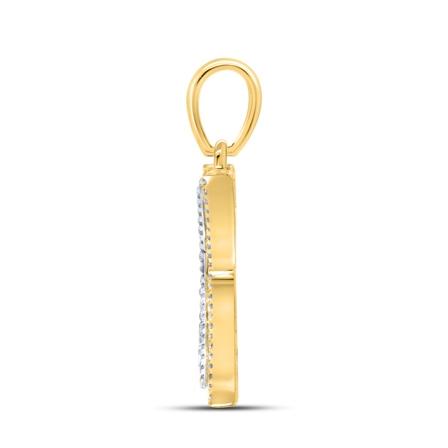 10kt yellow gold 0.40 CTW Diamond Initial K Charm