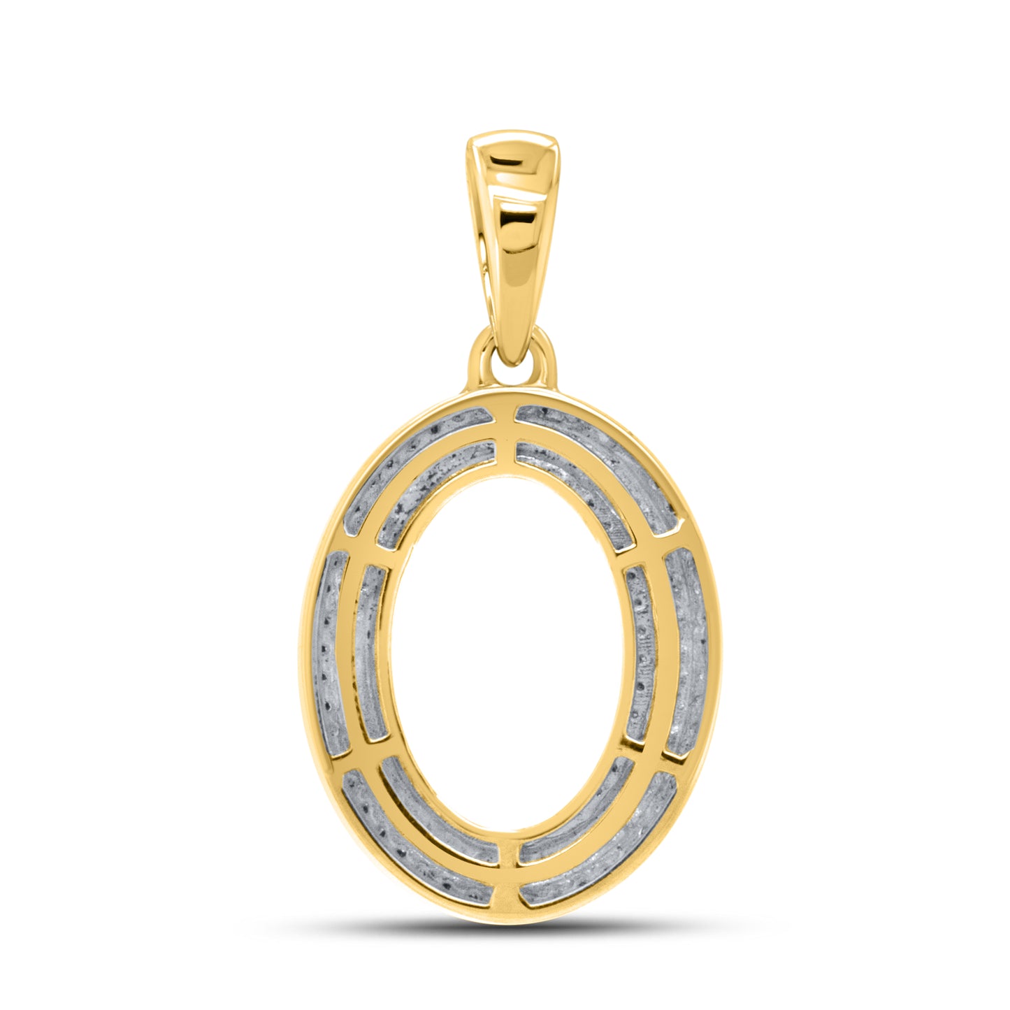 10kt yellow gold 0.33ctw Diamond Initial O Charm