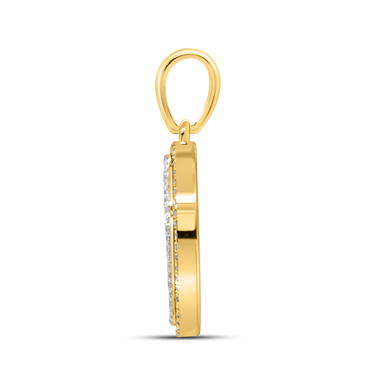 10kt yellow gold 0.33ctw Diamond Initial O Charm