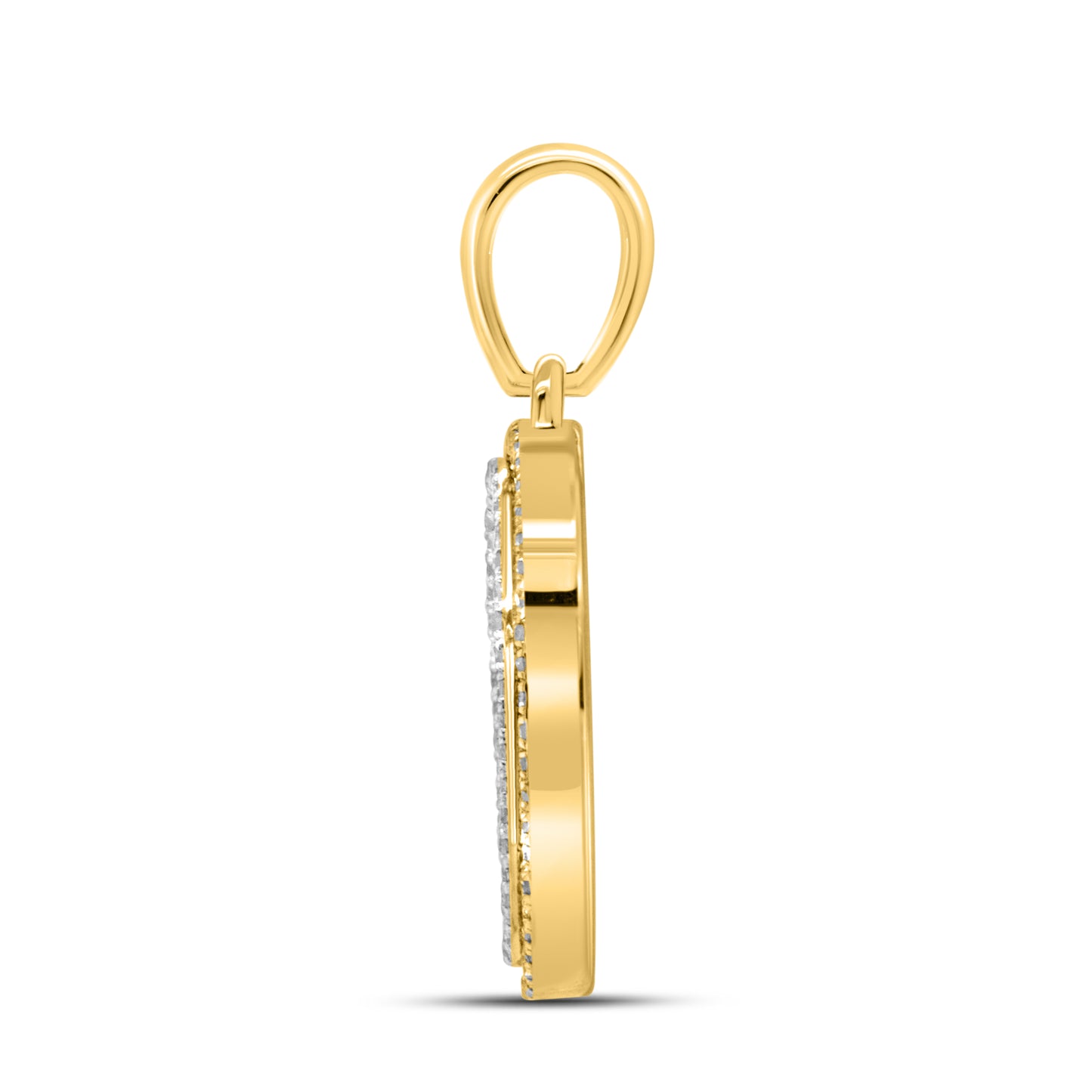 10kt yellow gold 0.32ctw Diamond Initial P Charm