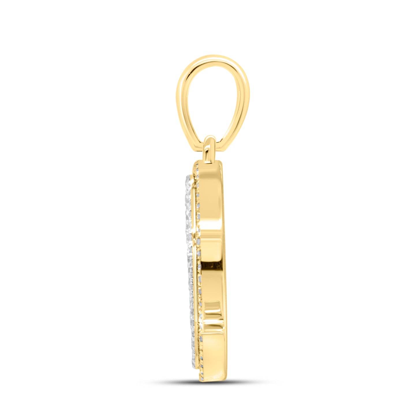 10kt yellow gold 0.35ctw Diamond Initial Q Charm