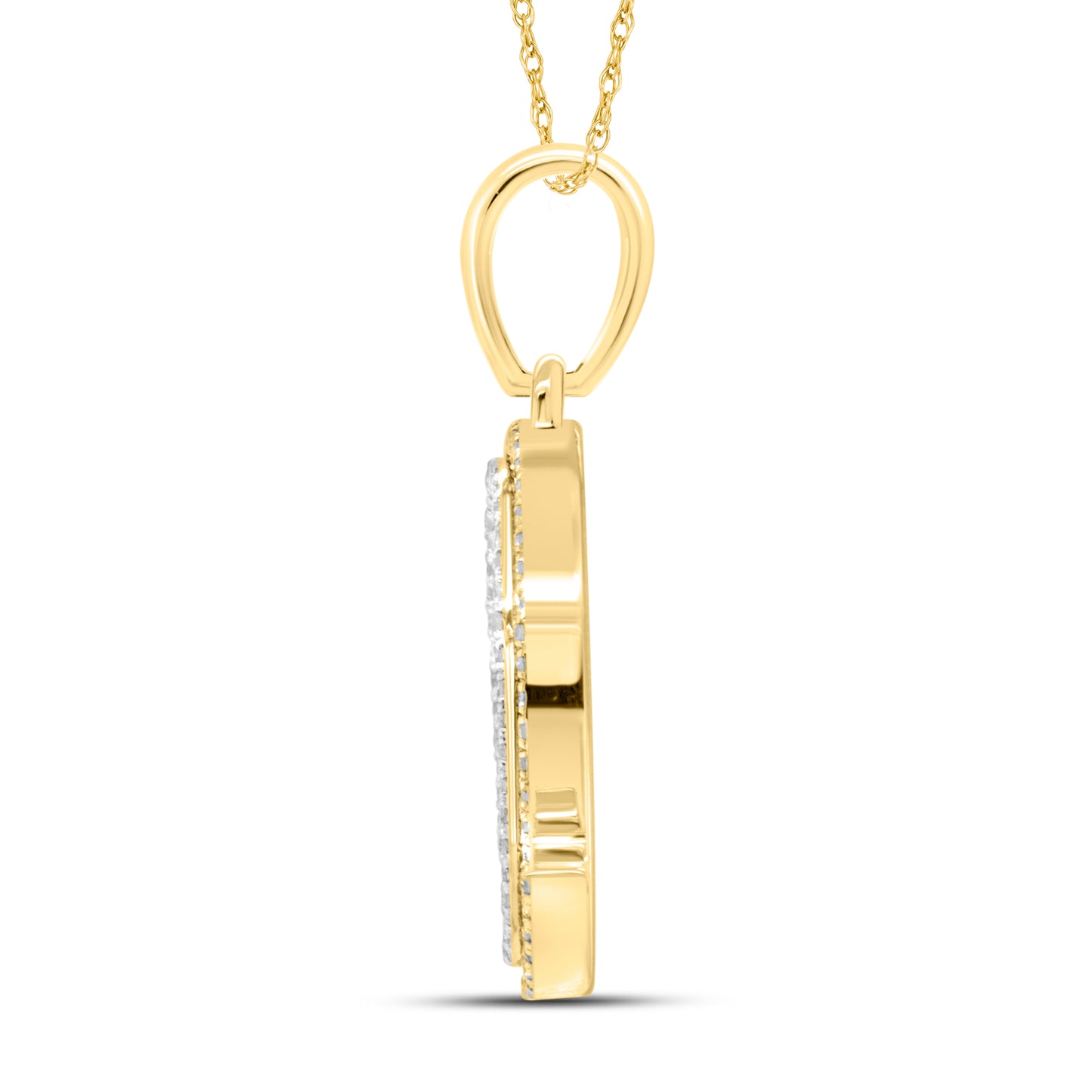 10kt yellow gold 0.35ctw Diamond Initial Q Charm