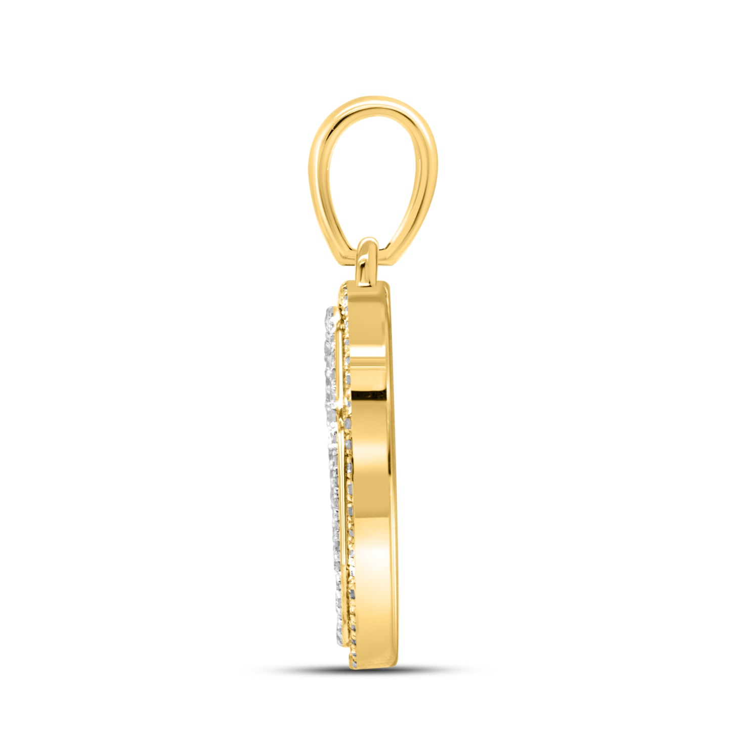 10kt yellow gold 0.41ctw Diamond Initial R Charm