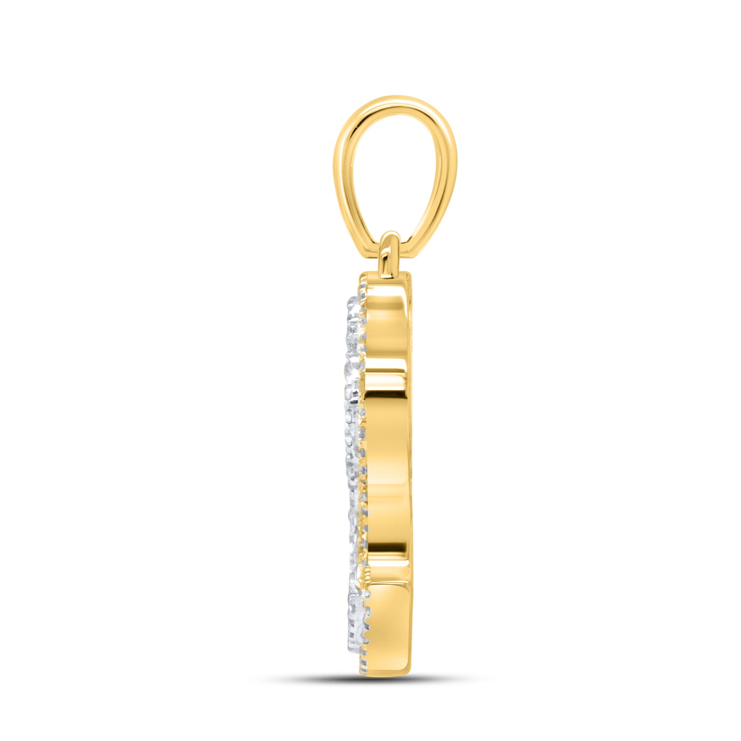 10kt yellow gold 0.37 CTW Diamond Initial S Charm
