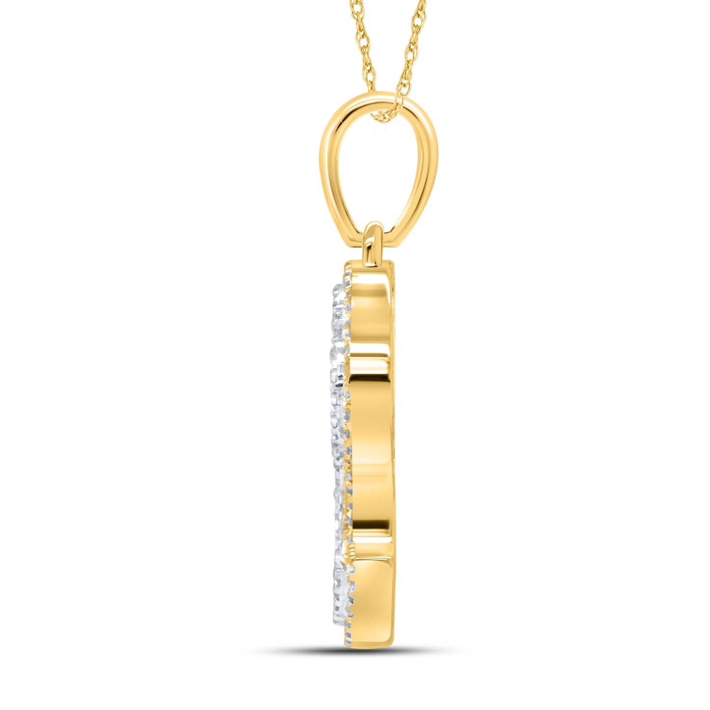 10kt yellow gold 0.37 CTW Diamond Initial S Charm