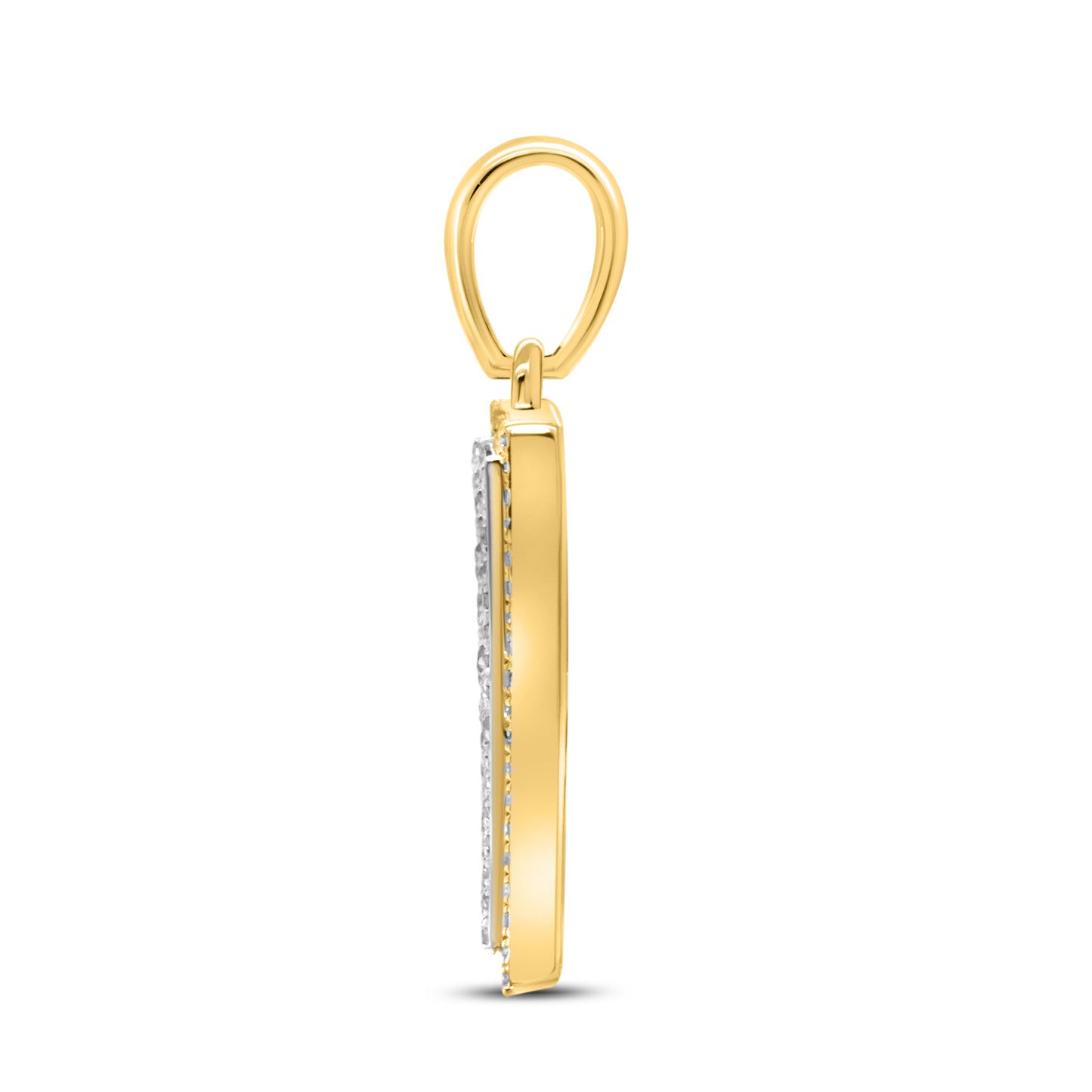 10kt yellow gold 0.31ctw Diamond Initial U Charm