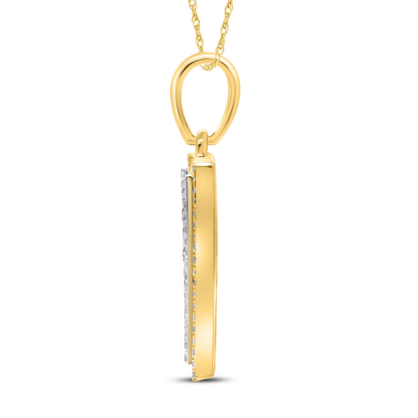 10kt yellow gold 0.31ctw Diamond Initial U Charm