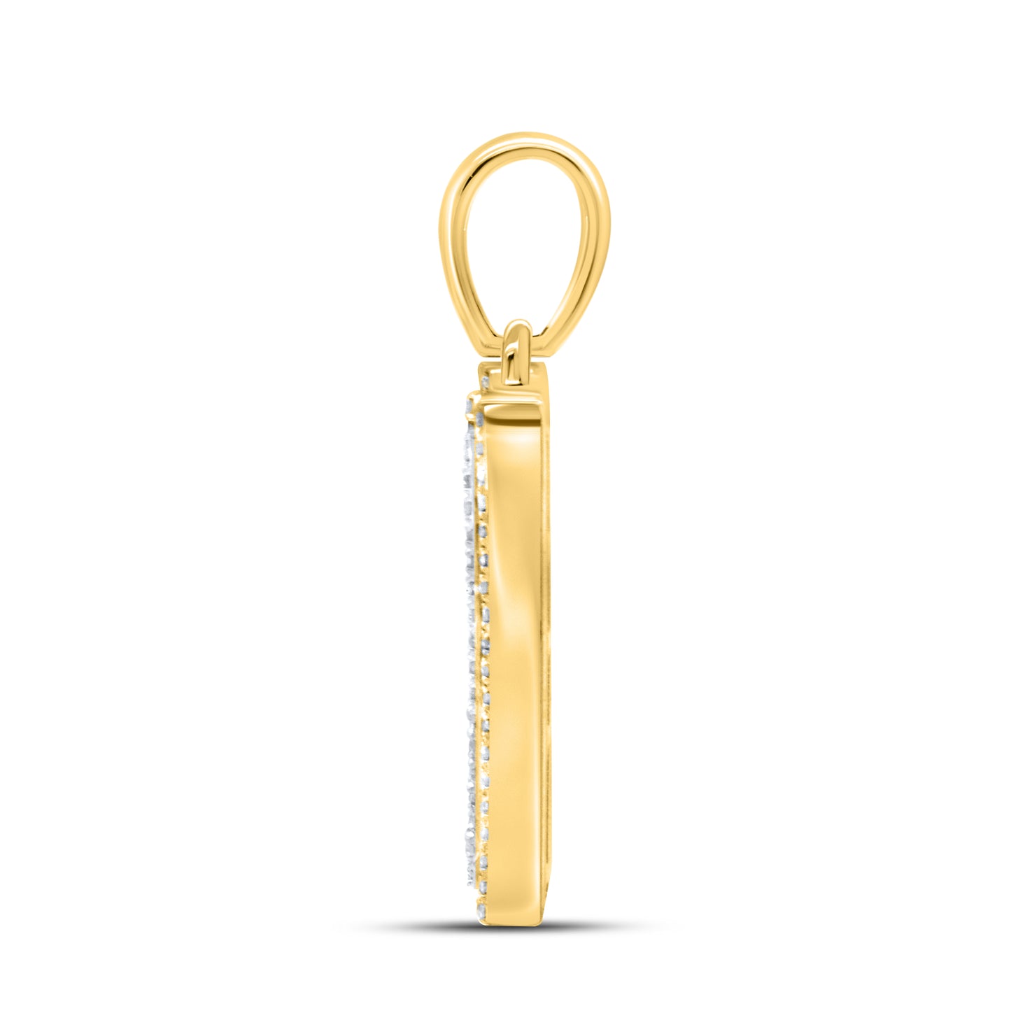 10kt yellow gold 0.51ctw Diamond Initial W Charm