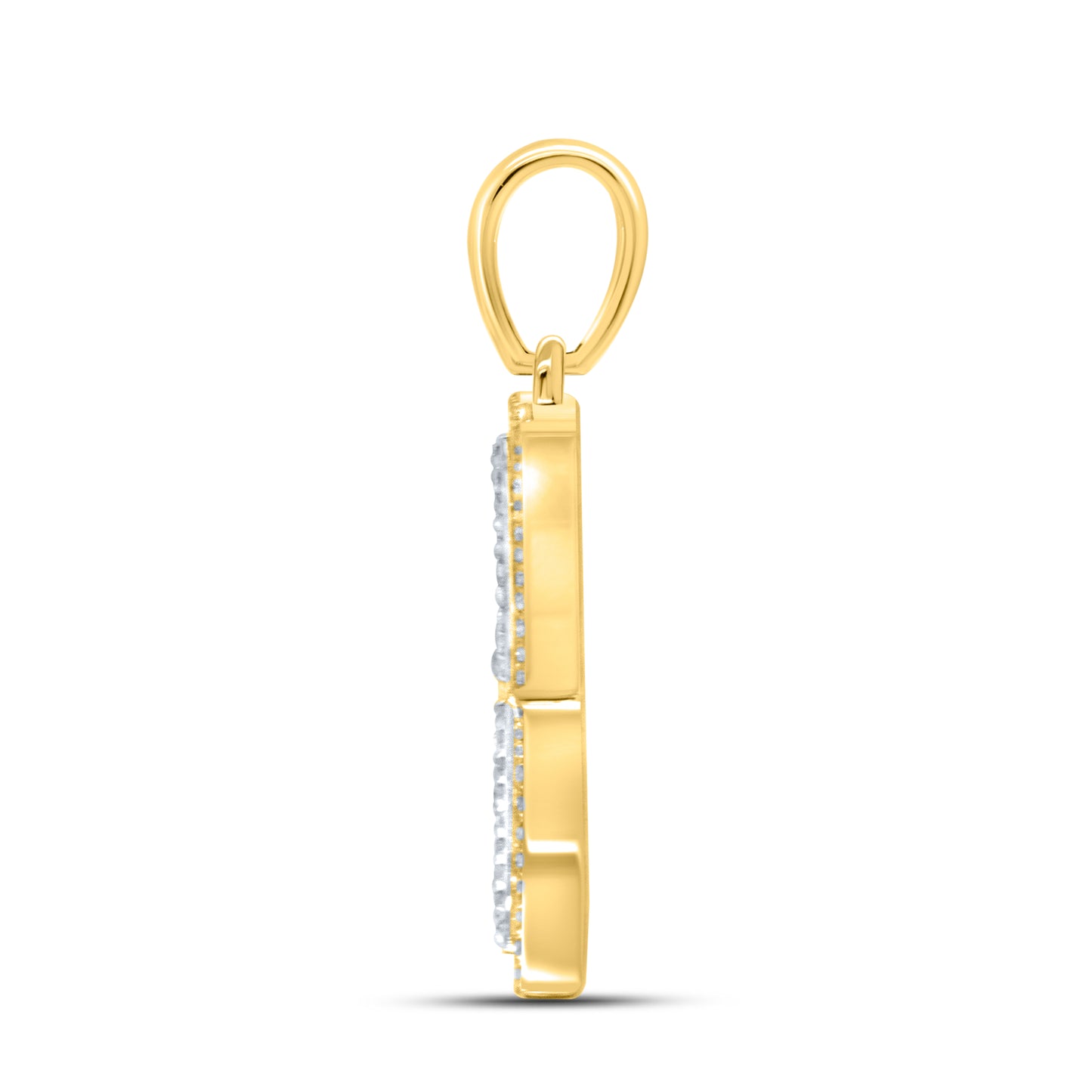 10kt yellow gold 0.30ctw Diamond Initial X Charm