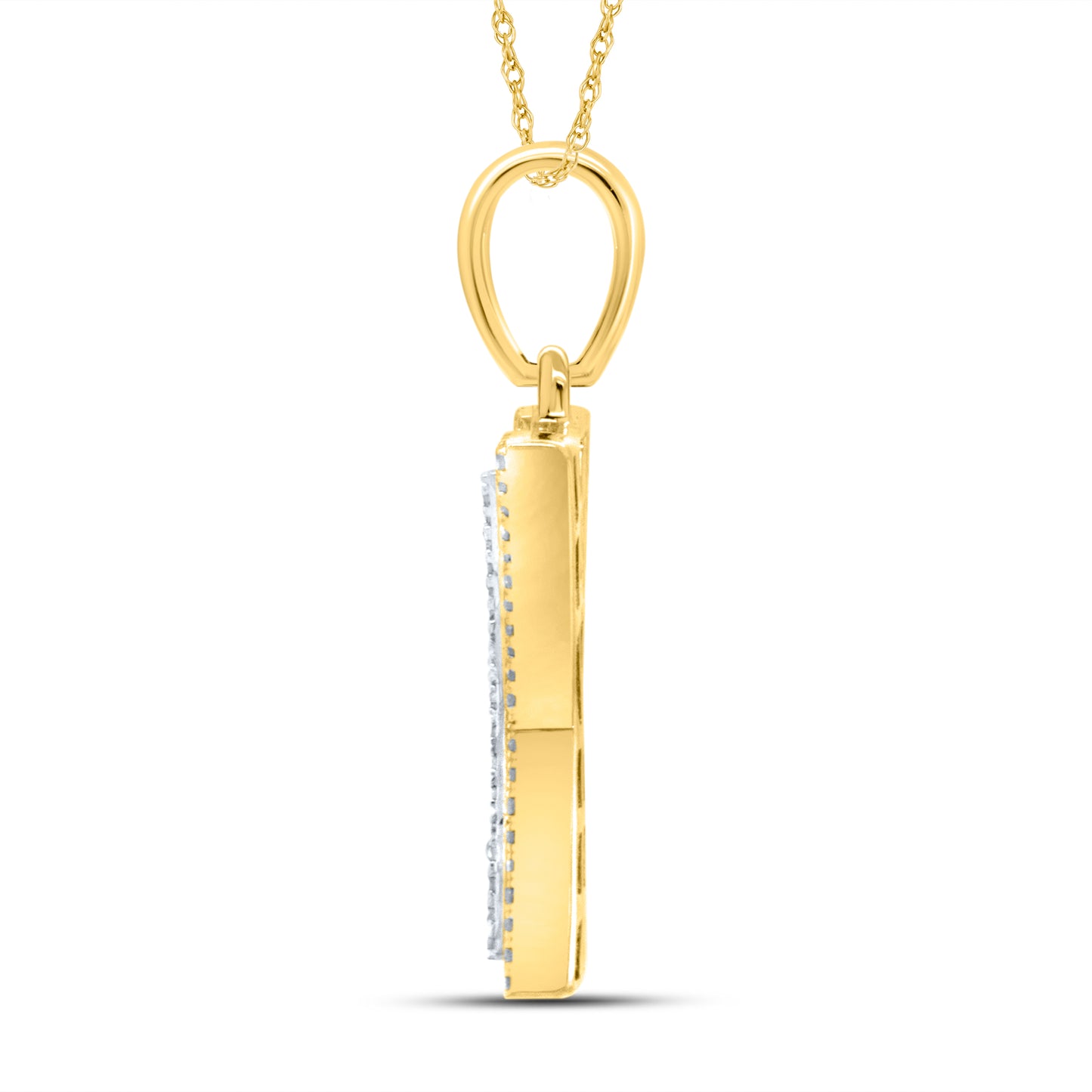 10kt yellow gold 0.24ctw Diamond Initial Y Charm