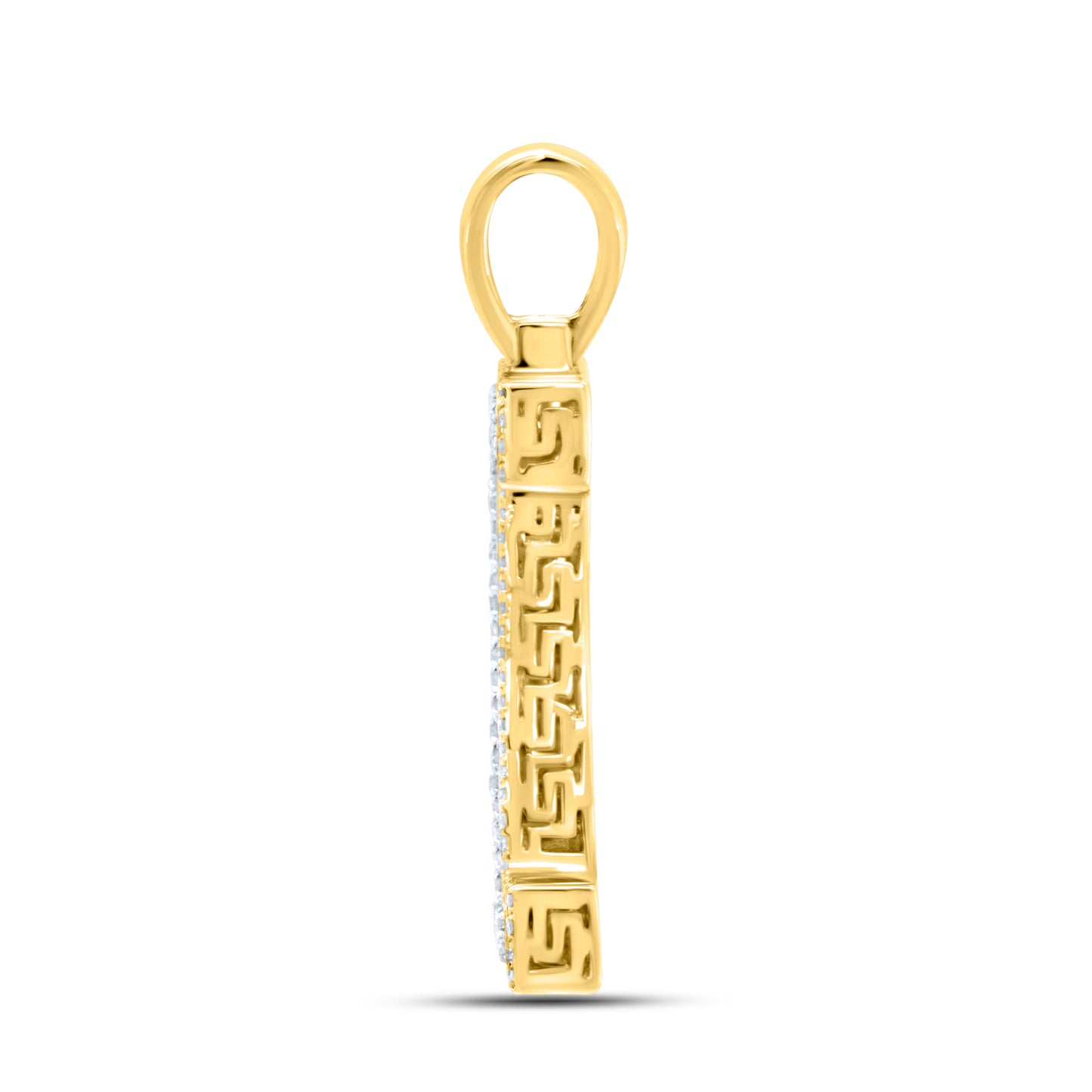 10kt yellow gold 0.71 ctw Diamond Initial B Charm