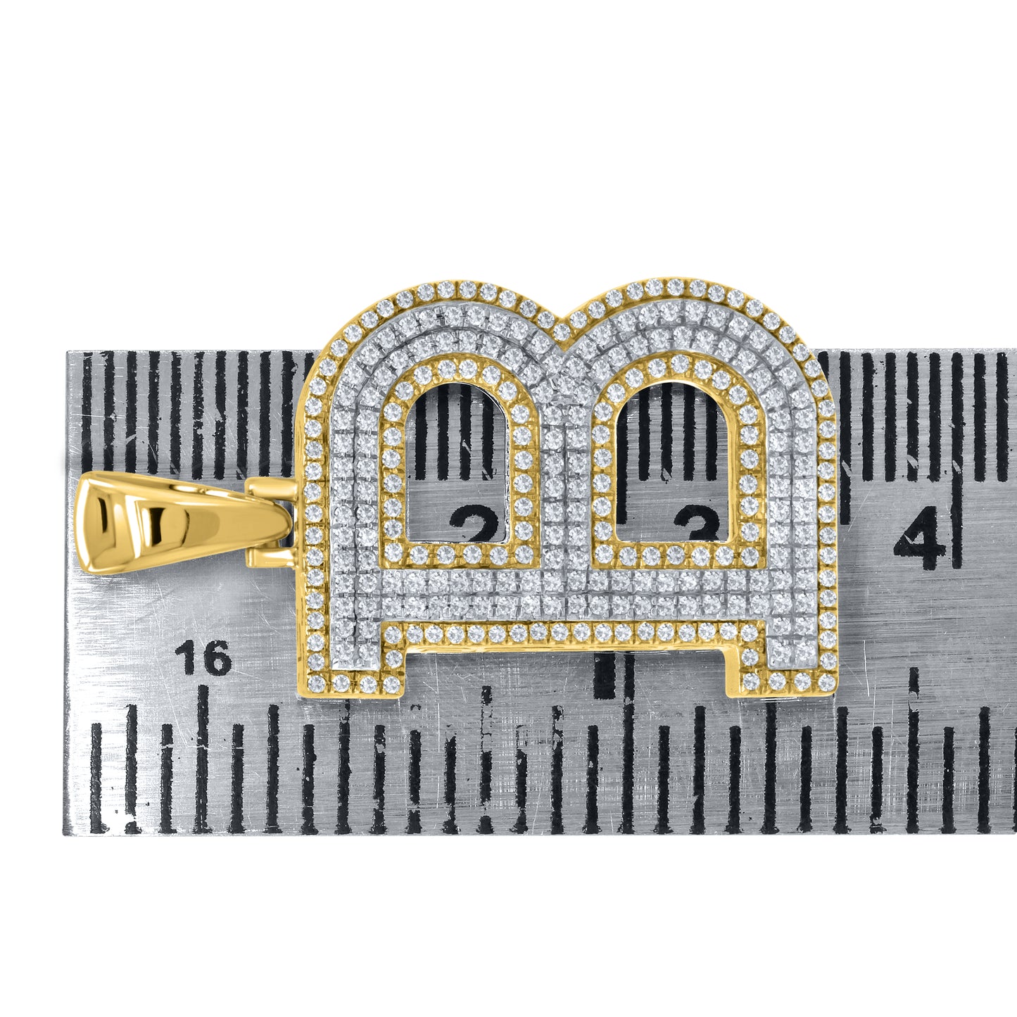 10kt yellow gold 0.71 ctw Diamond Initial B Charm