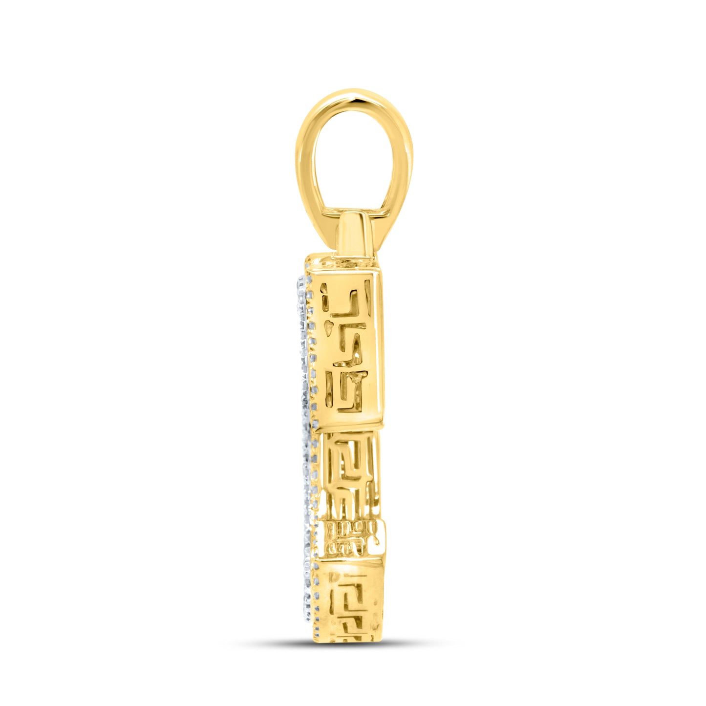 10kt yellow gold 0.61ctw Diamond Initial C Charm