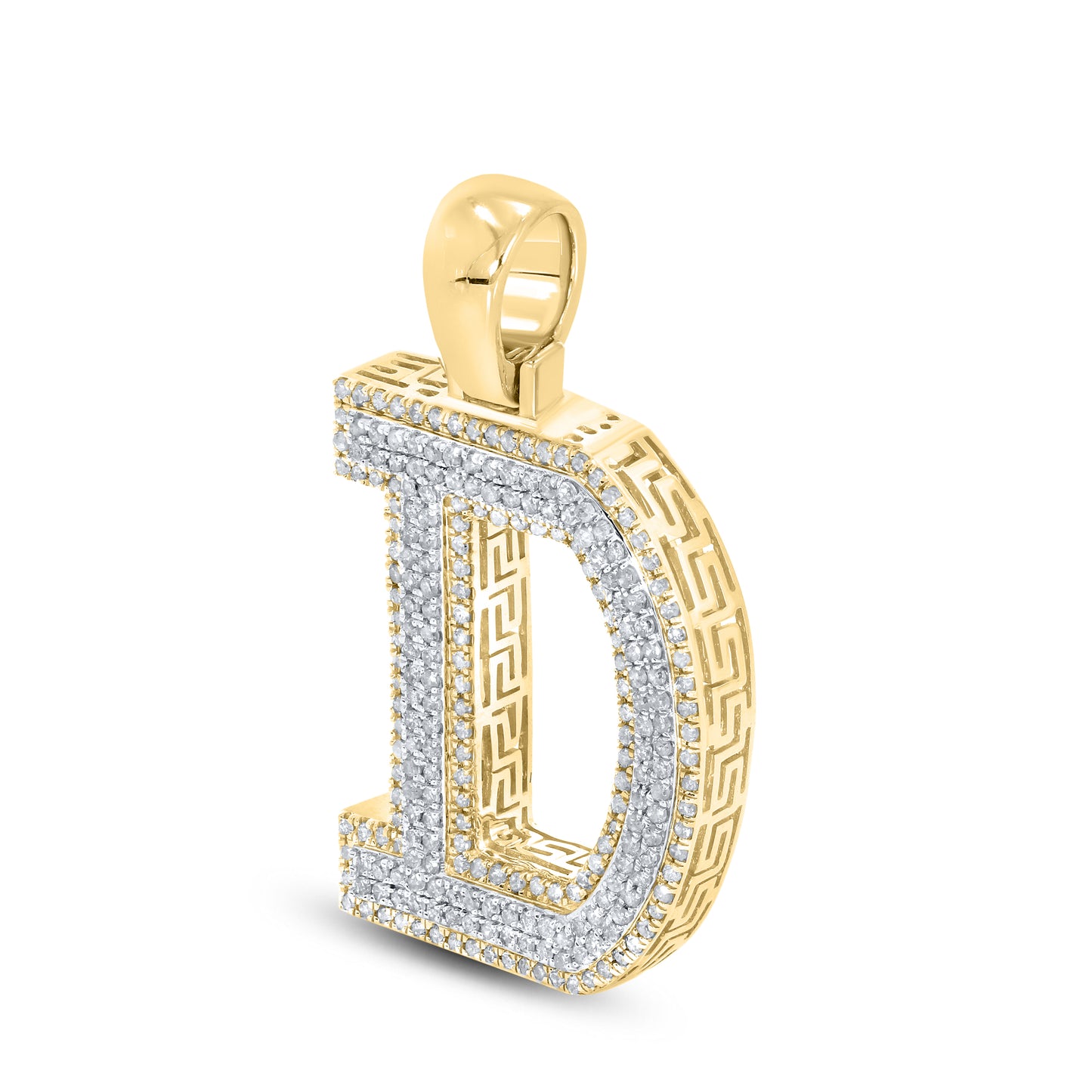 10kt yellow gold 0.64 CTW Diamond Initial D Charm