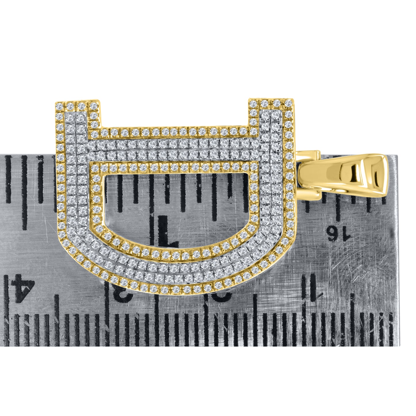 10kt yellow gold 0.64 CTW Diamond Initial D Charm