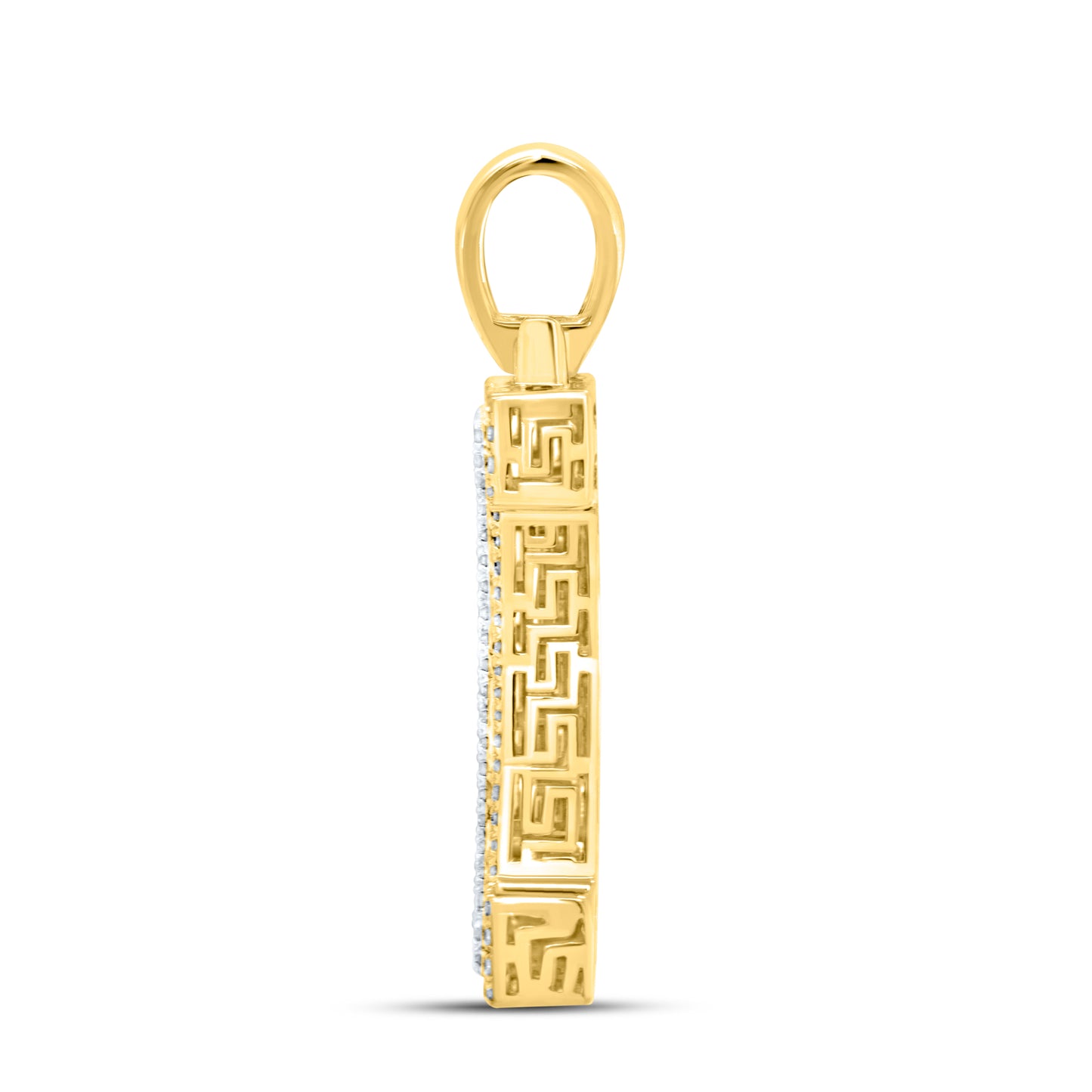 10kt yellow gold 0.64 CTW Diamond Initial D Charm
