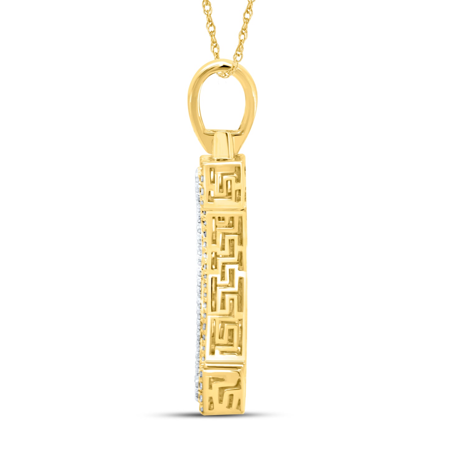 10kt yellow gold 0.64 CTW Diamond Initial D Charm