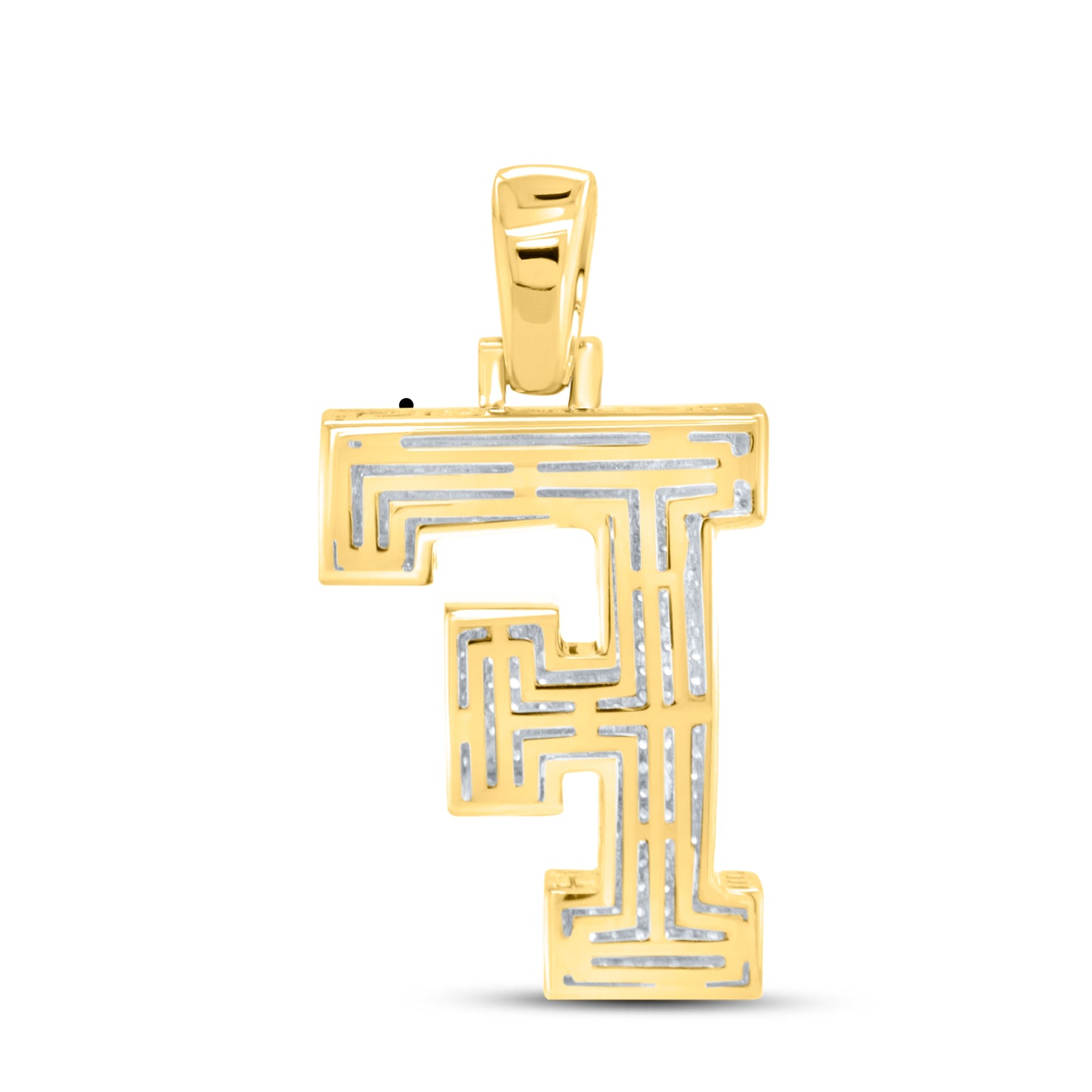 10kt yellow gold 0.59 ctw Diamond Initial Charm