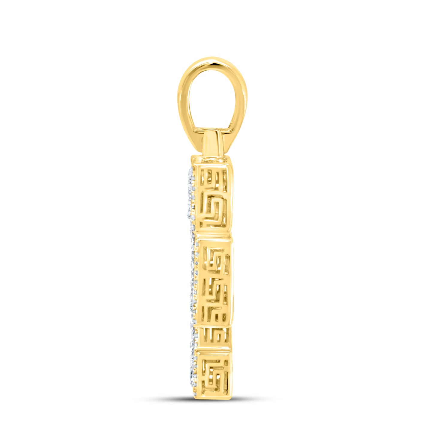 10kt Yellow Gold 0.54 CTW Diamond Initial F Charm