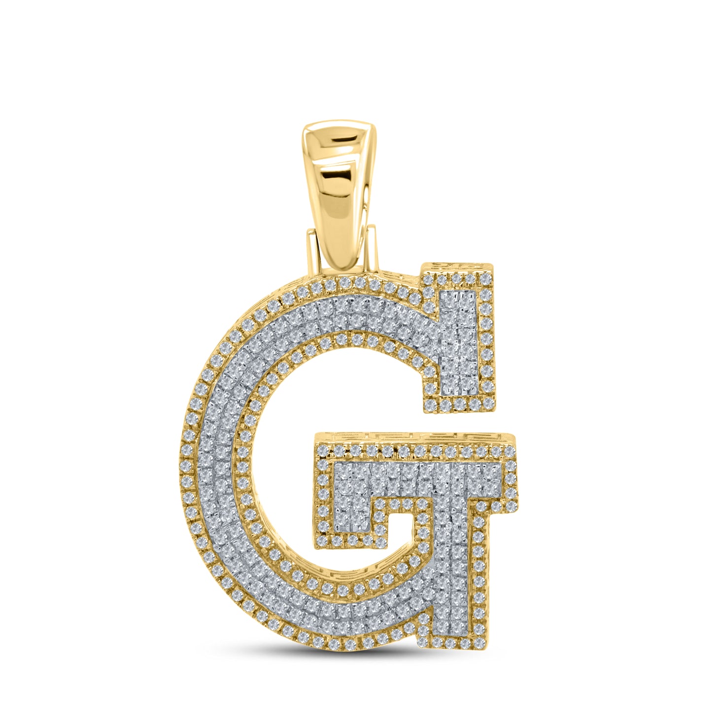 10kt Yellow Gold 0.75 CTW Diamond Initial G Charm