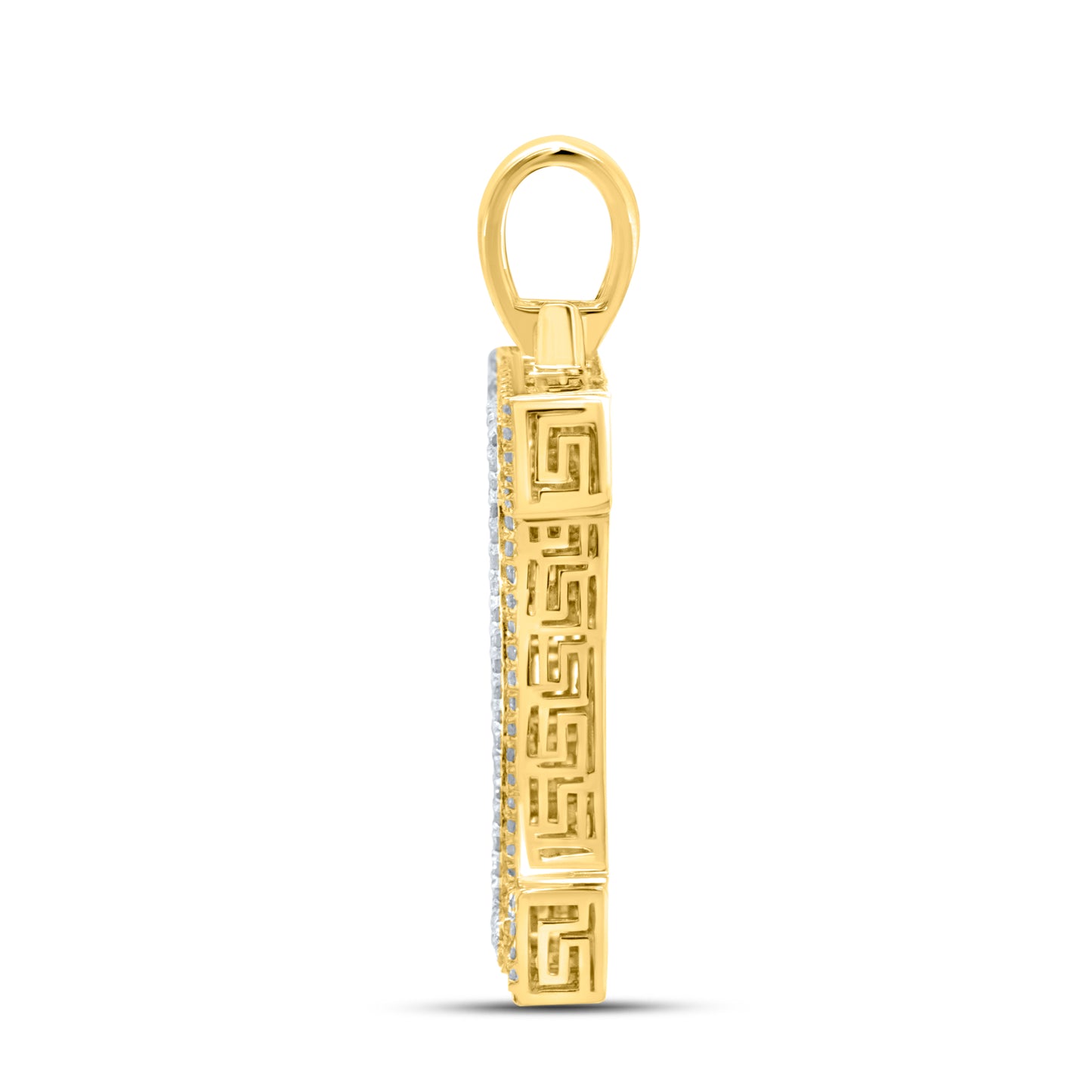 10kt yellow gold 0.83ctw Diamond Initial K Charm