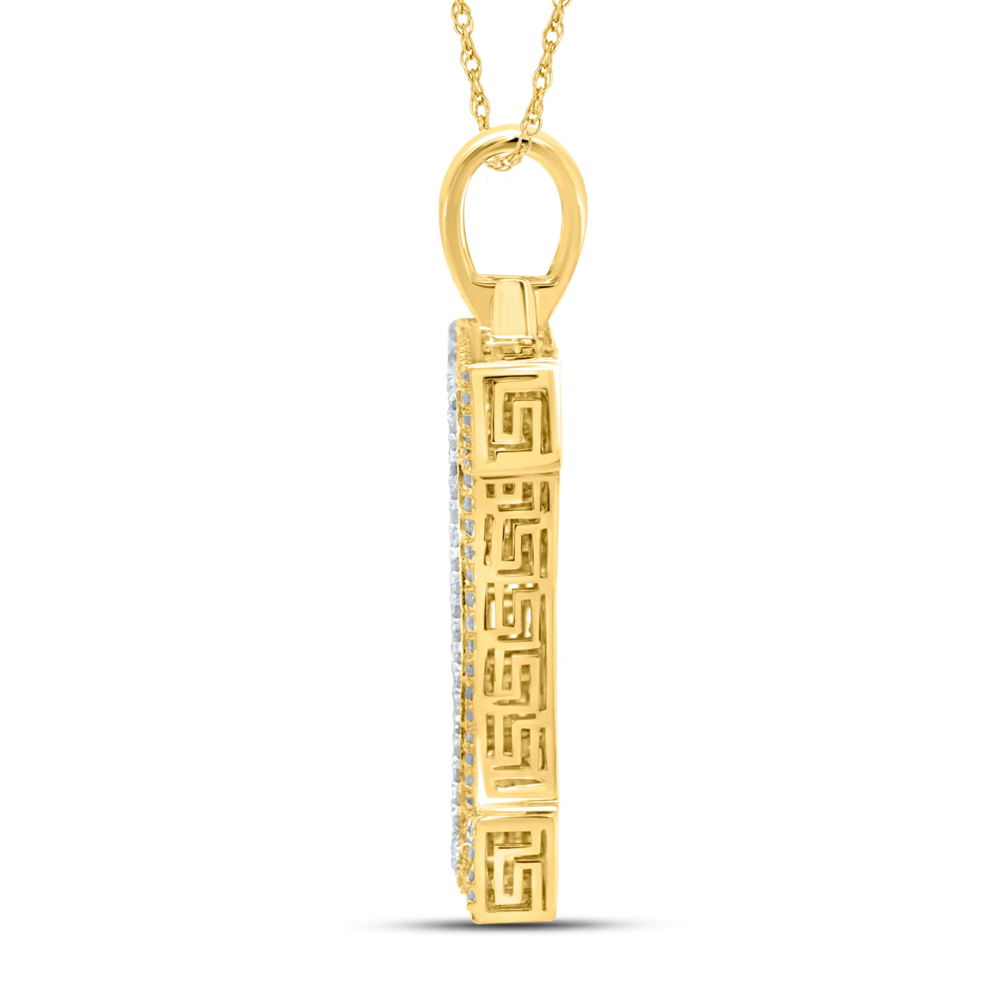 10kt yellow gold 0.83ctw Diamond Initial K Charm