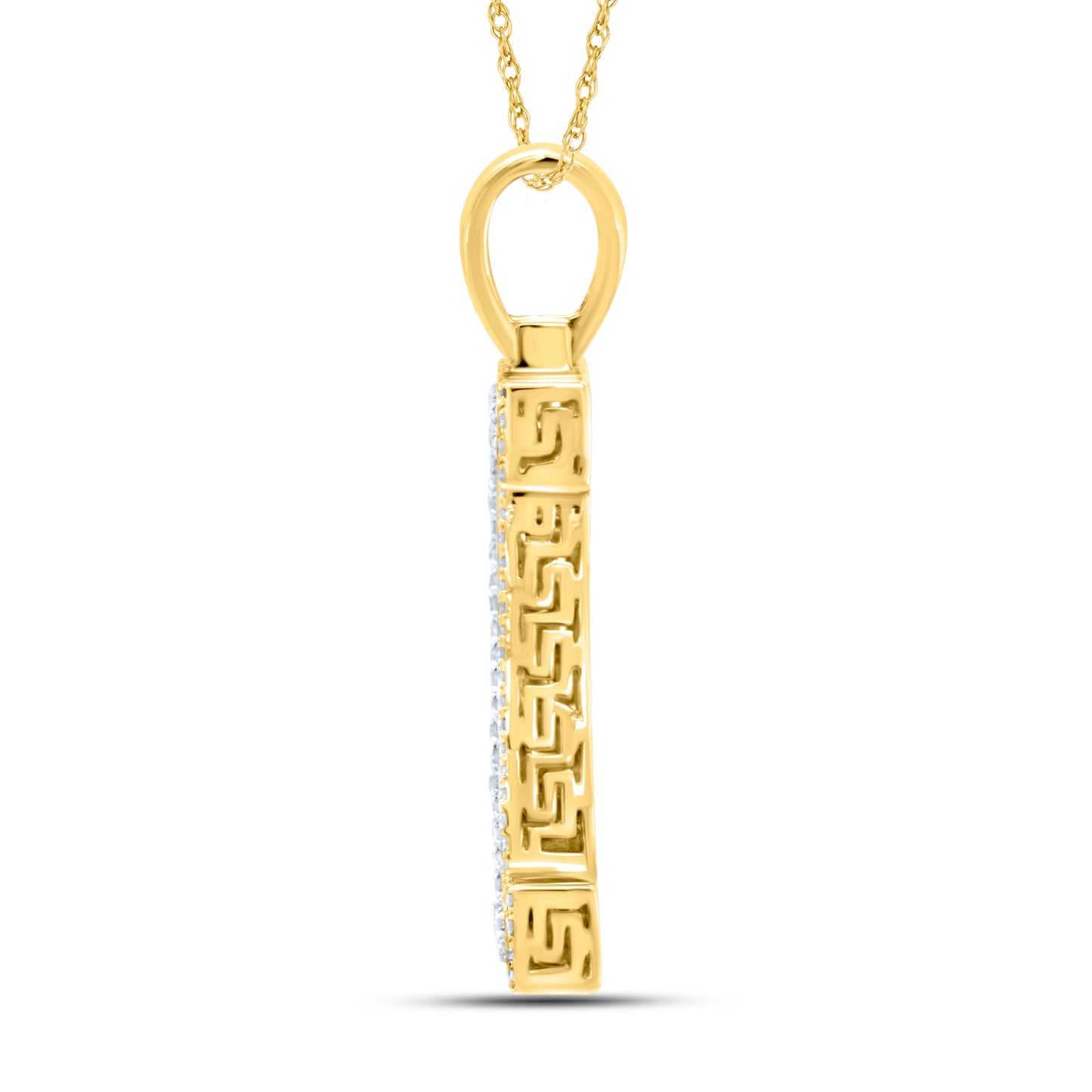 10kt yellow gold 0.83 CTW Diamond Initial M Charm